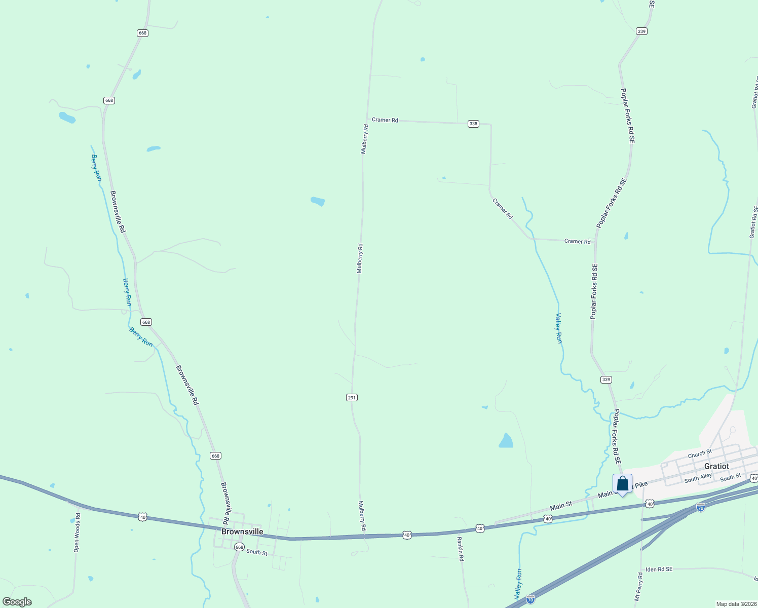 map of restaurants, bars, coffee shops, grocery stores, and more near 9083 Mulberry Road in Mount Perry