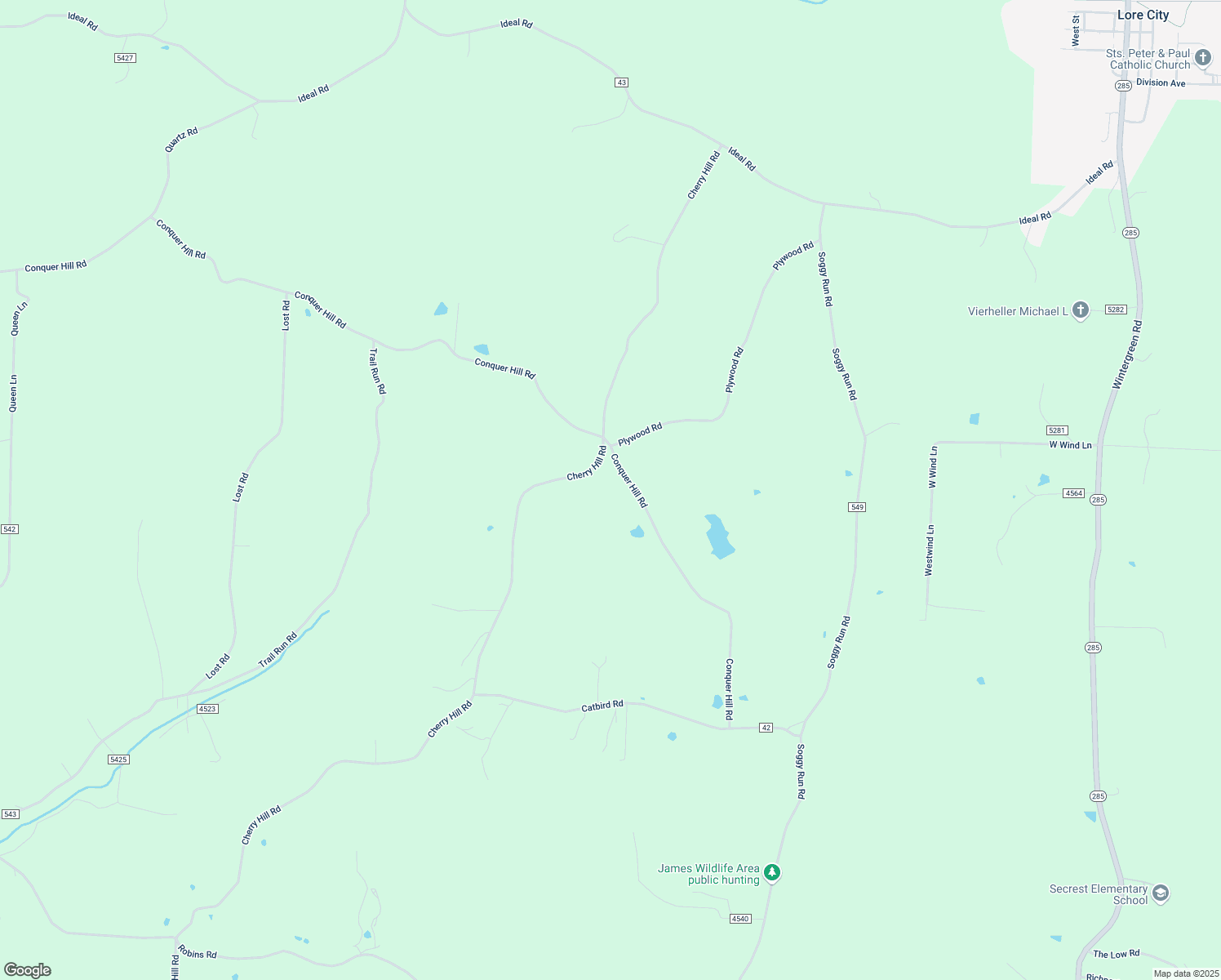 map of restaurants, bars, coffee shops, grocery stores, and more near 13555 Conquer Hill Road in Byesville