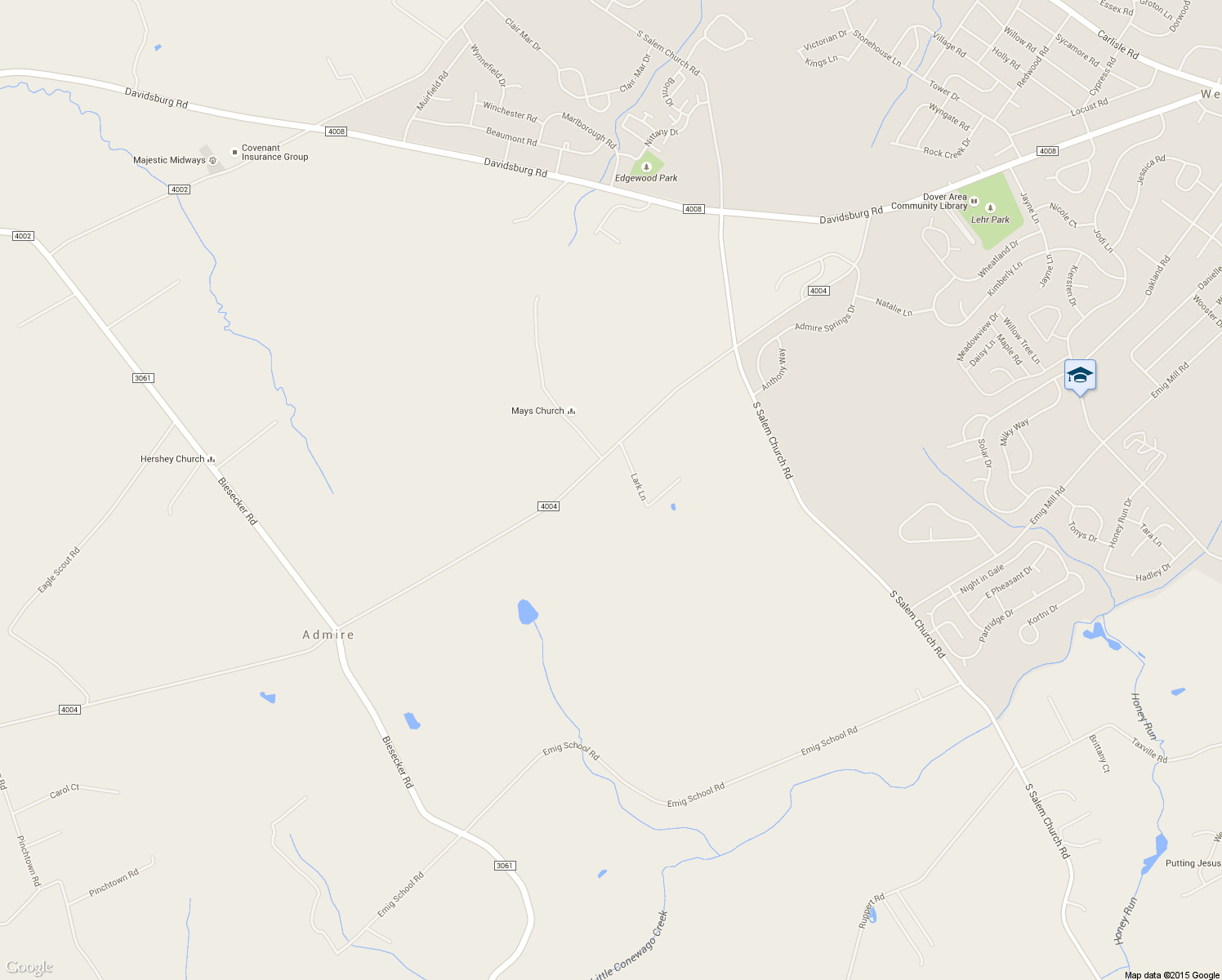 map of restaurants, bars, coffee shops, grocery stores, and more near 1 Lark Lane in Dover