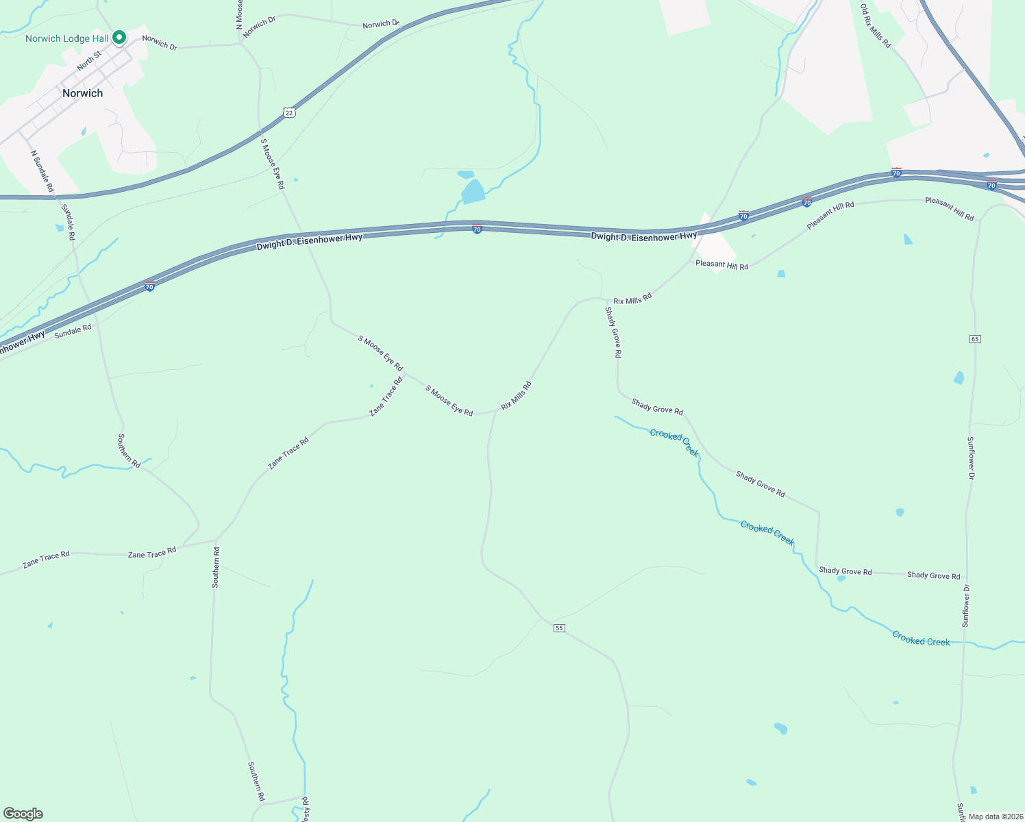 map of restaurants, bars, coffee shops, grocery stores, and more near 672-998 County Highway 55 in New Concord