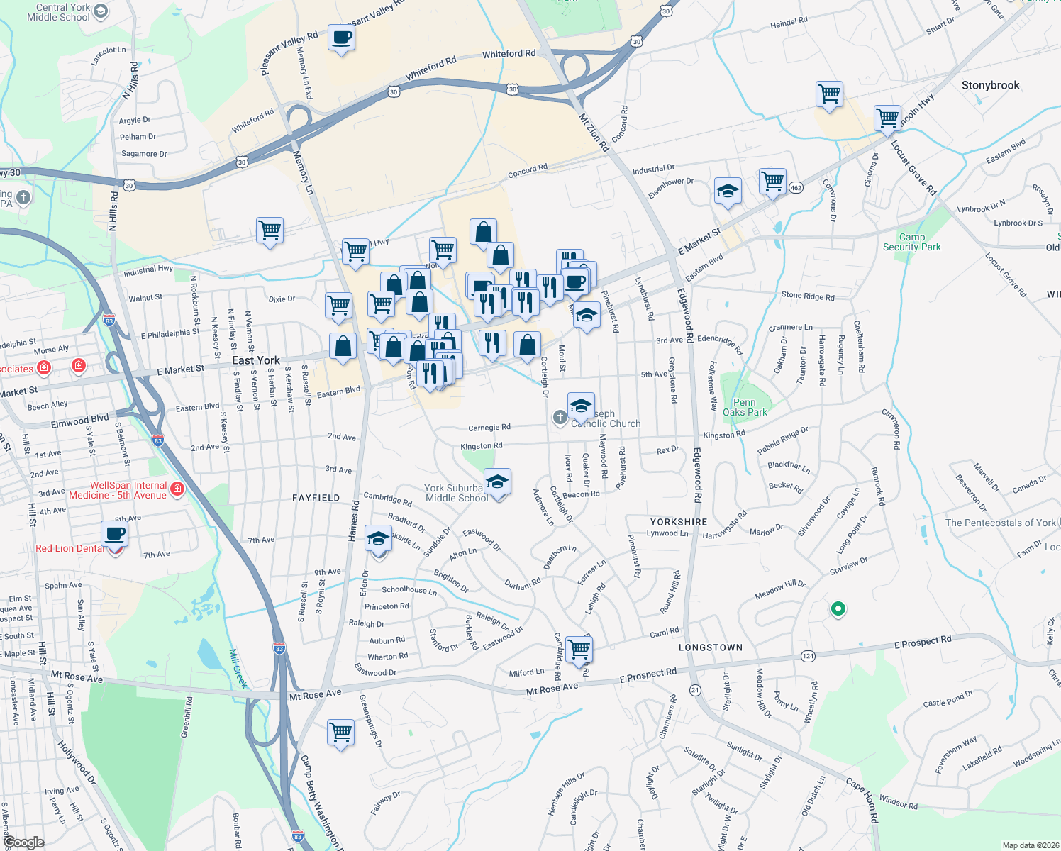 2783 Carnegie Road, East York PA Walk Score