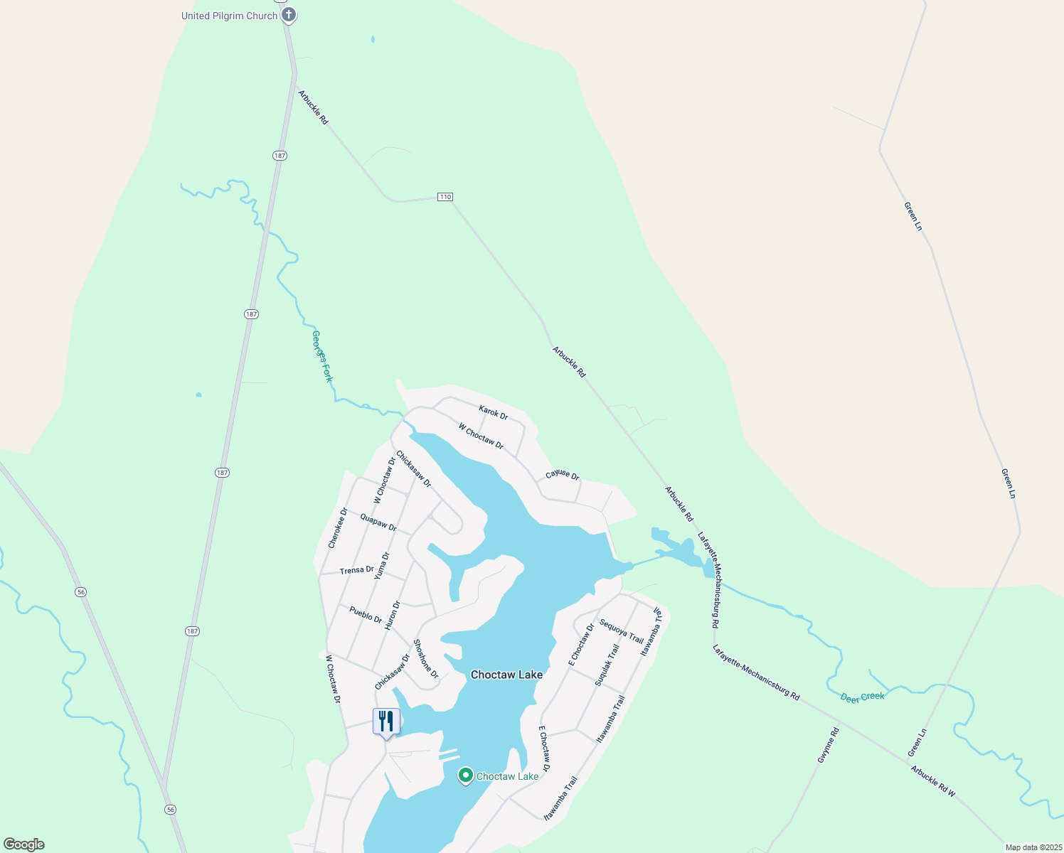 map of restaurants, bars, coffee shops, grocery stores, and more near 2600 Karok Drive in London