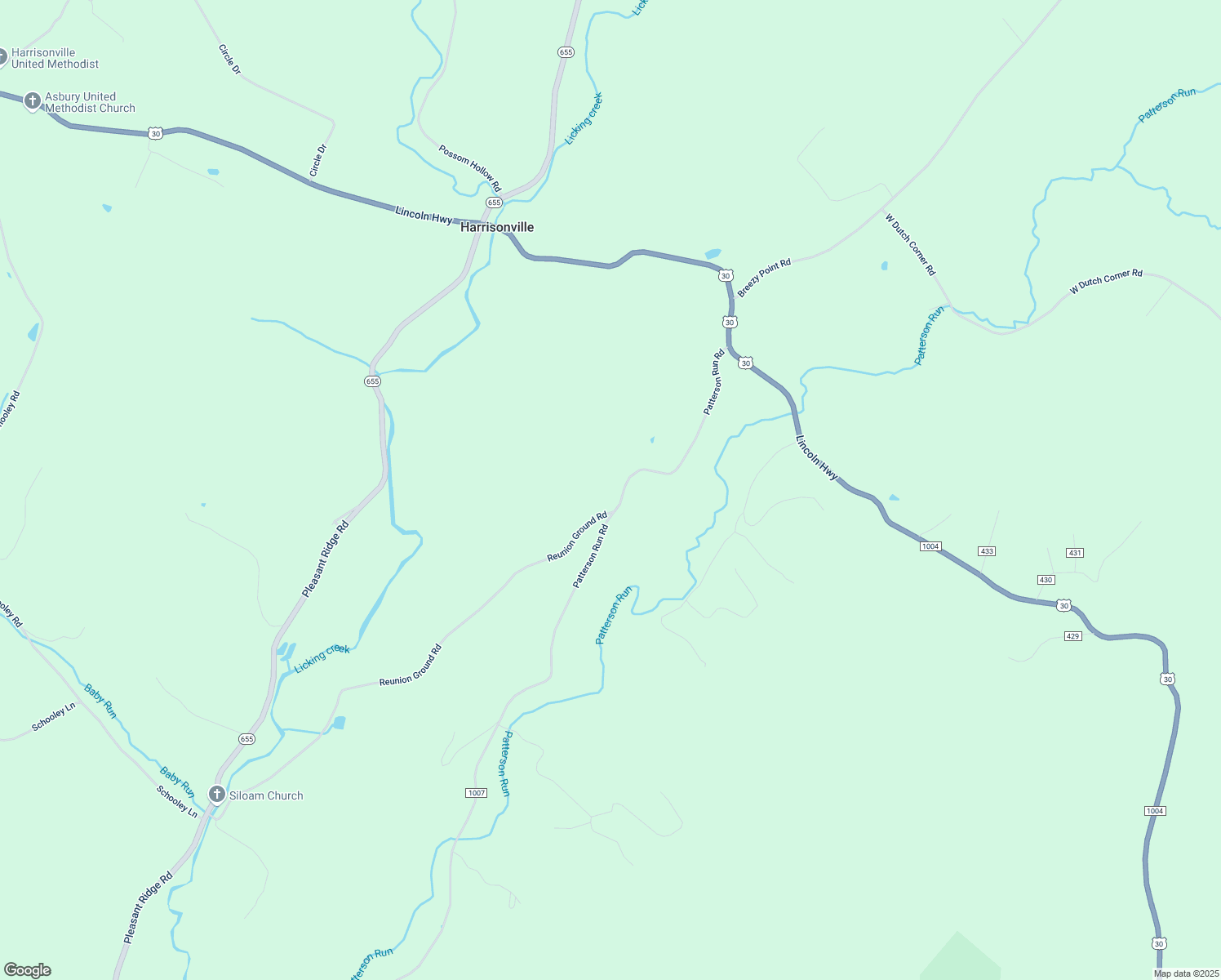 map of restaurants, bars, coffee shops, grocery stores, and more near 3251 Patterson Run Road in McConnellsburg