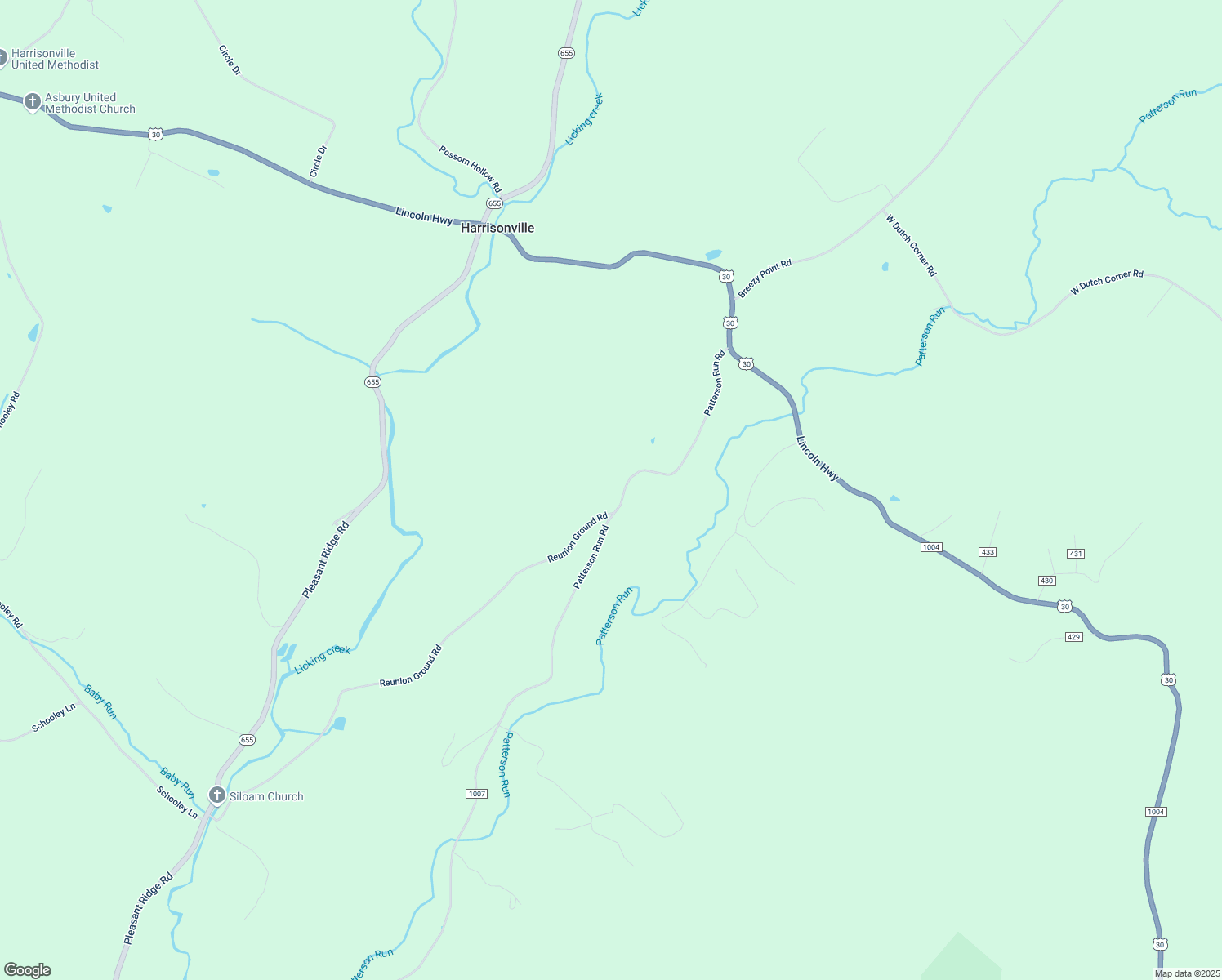 map of restaurants, bars, coffee shops, grocery stores, and more near 3251 Patterson Run Road in McConnellsburg