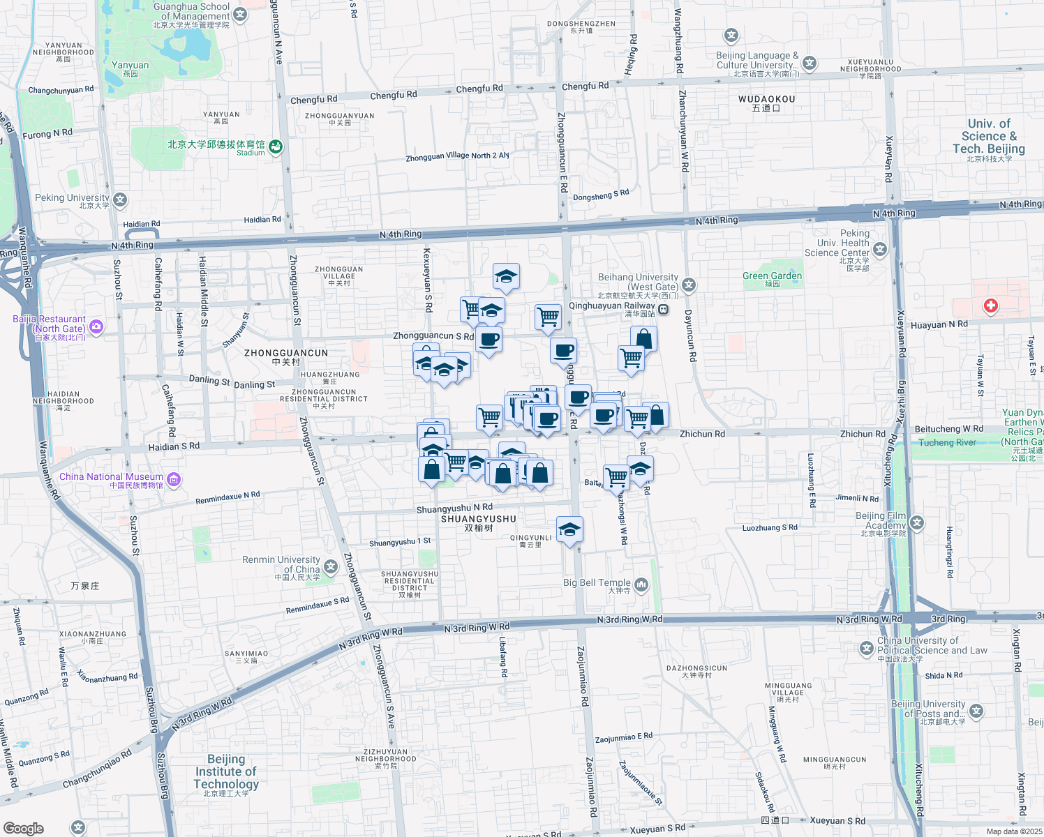 map of restaurants, bars, coffee shops, grocery stores, and more near in 