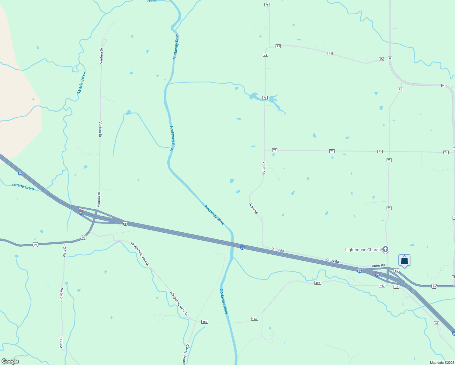 map of restaurants, bars, coffee shops, grocery stores, and more near Outer Road in Oregon