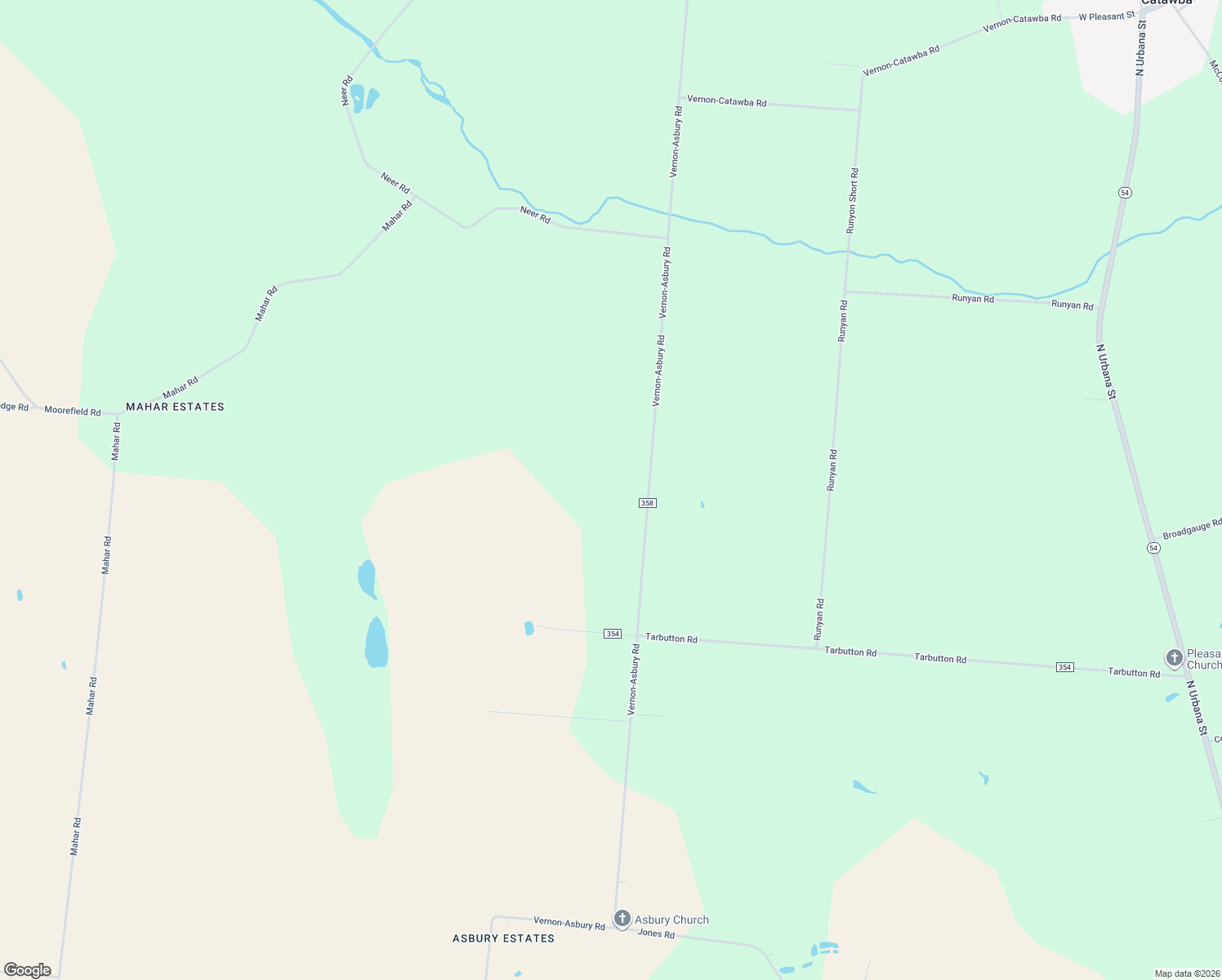 map of restaurants, bars, coffee shops, grocery stores, and more near 4415 Vernon-Asbury Road in South Vienna