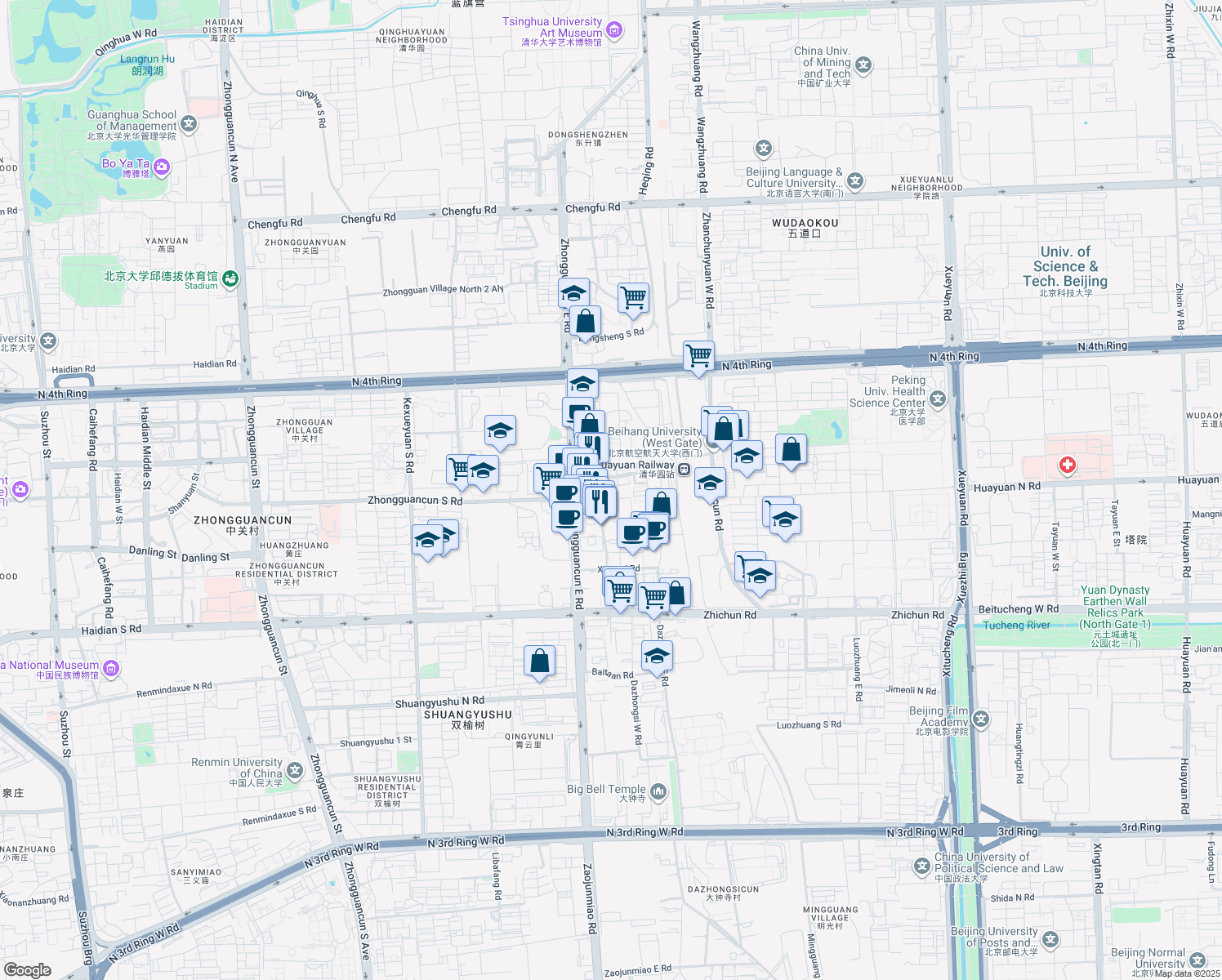 map of restaurants, bars, coffee shops, grocery stores, and more near in 