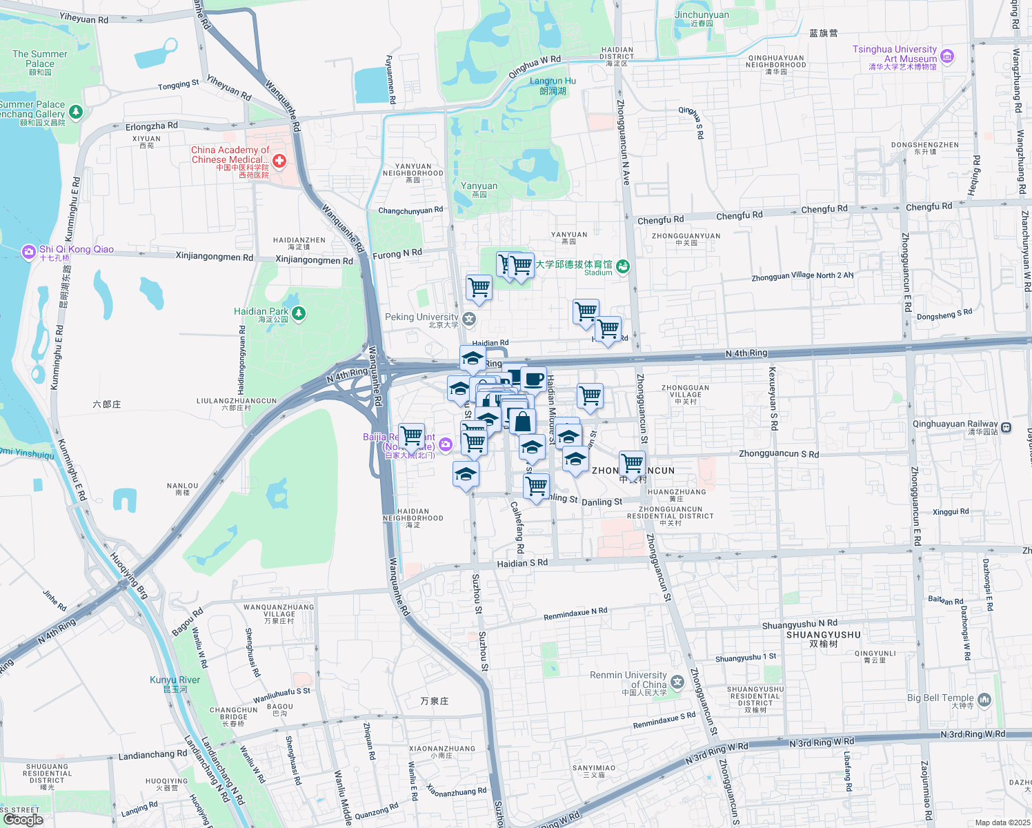 map of restaurants, bars, coffee shops, grocery stores, and more near in 
