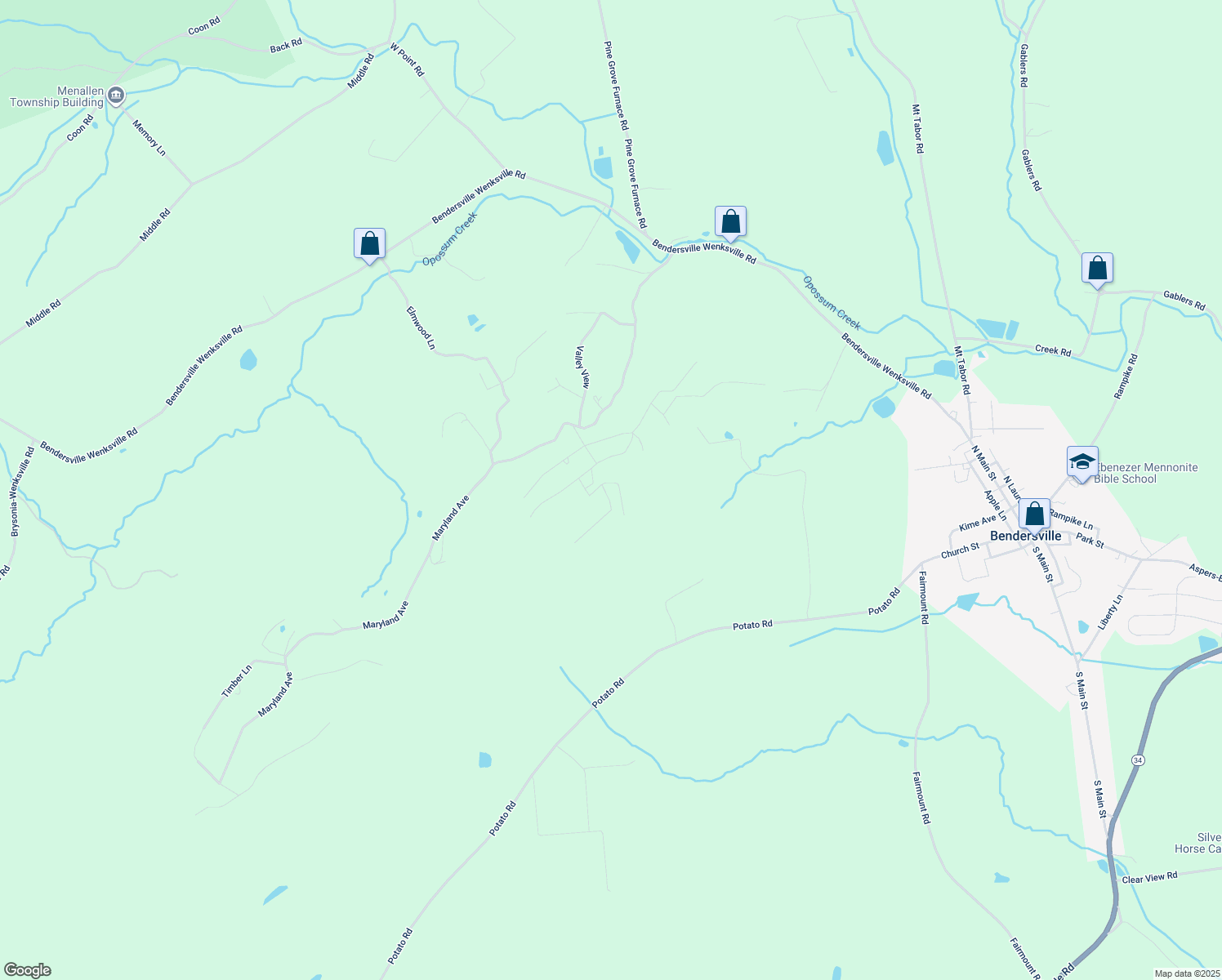 map of restaurants, bars, coffee shops, grocery stores, and more near 5 Toad Road in Aspers