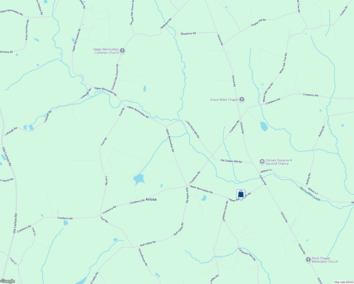 map of restaurants, bars, coffee shops, grocery stores, and more near 1796 Upper Bermudian Road in Gardners