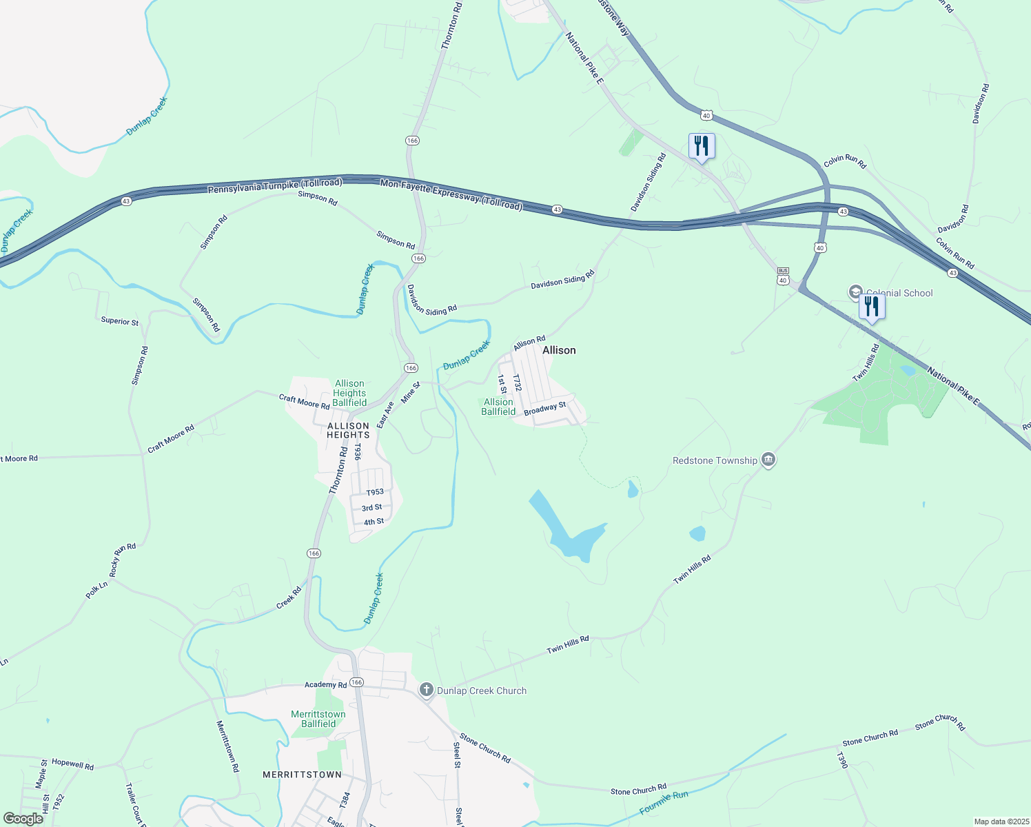 map of restaurants, bars, coffee shops, grocery stores, and more near in Allison