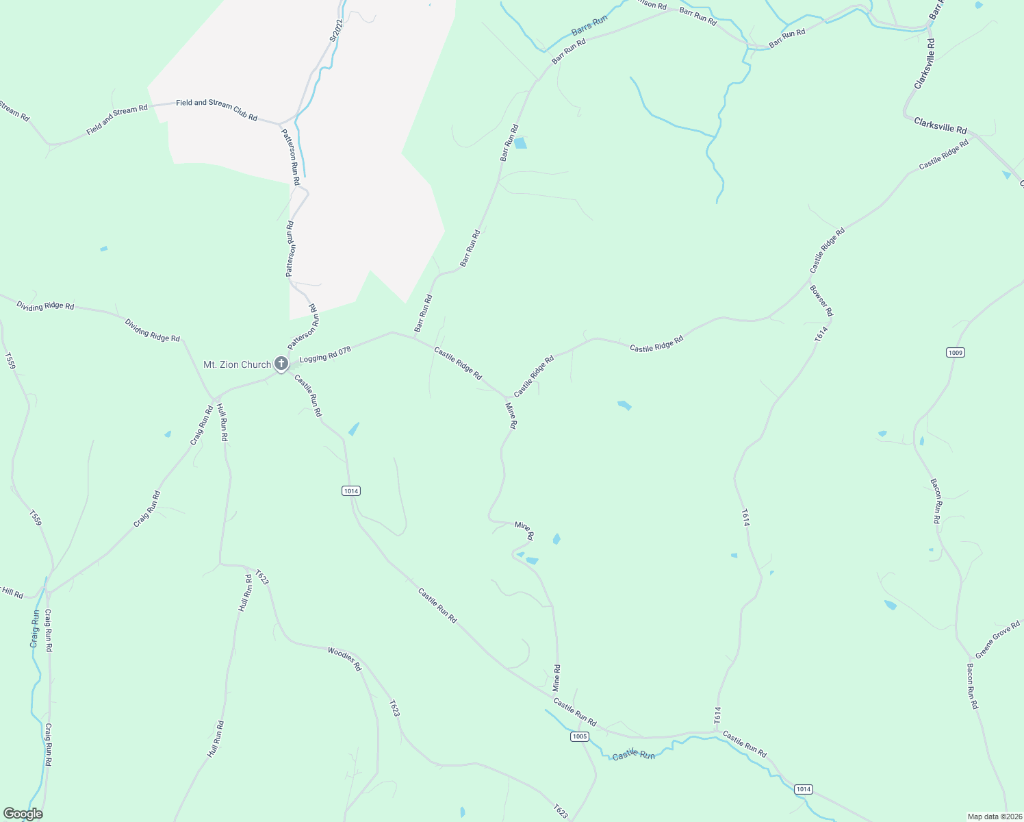 map of restaurants, bars, coffee shops, grocery stores, and more near 163 Castile Ridge Road in Marianna