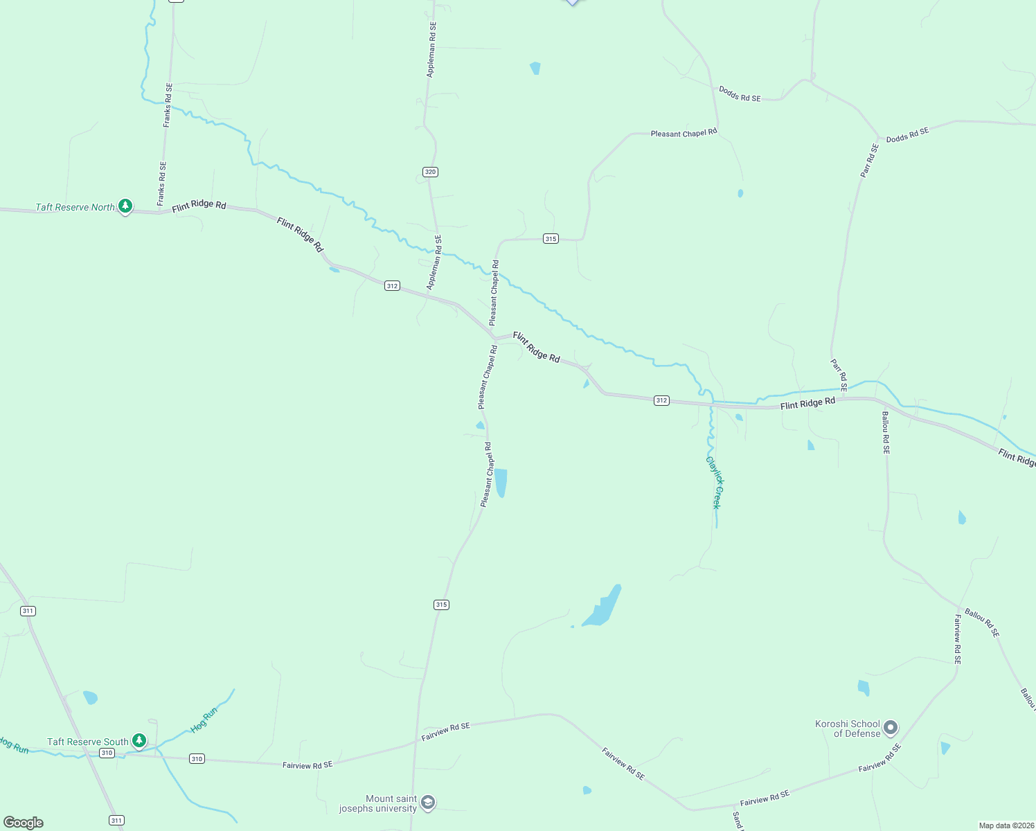 map of restaurants, bars, coffee shops, grocery stores, and more near 7035 Pleasant Chapel Road Southeast in Newark