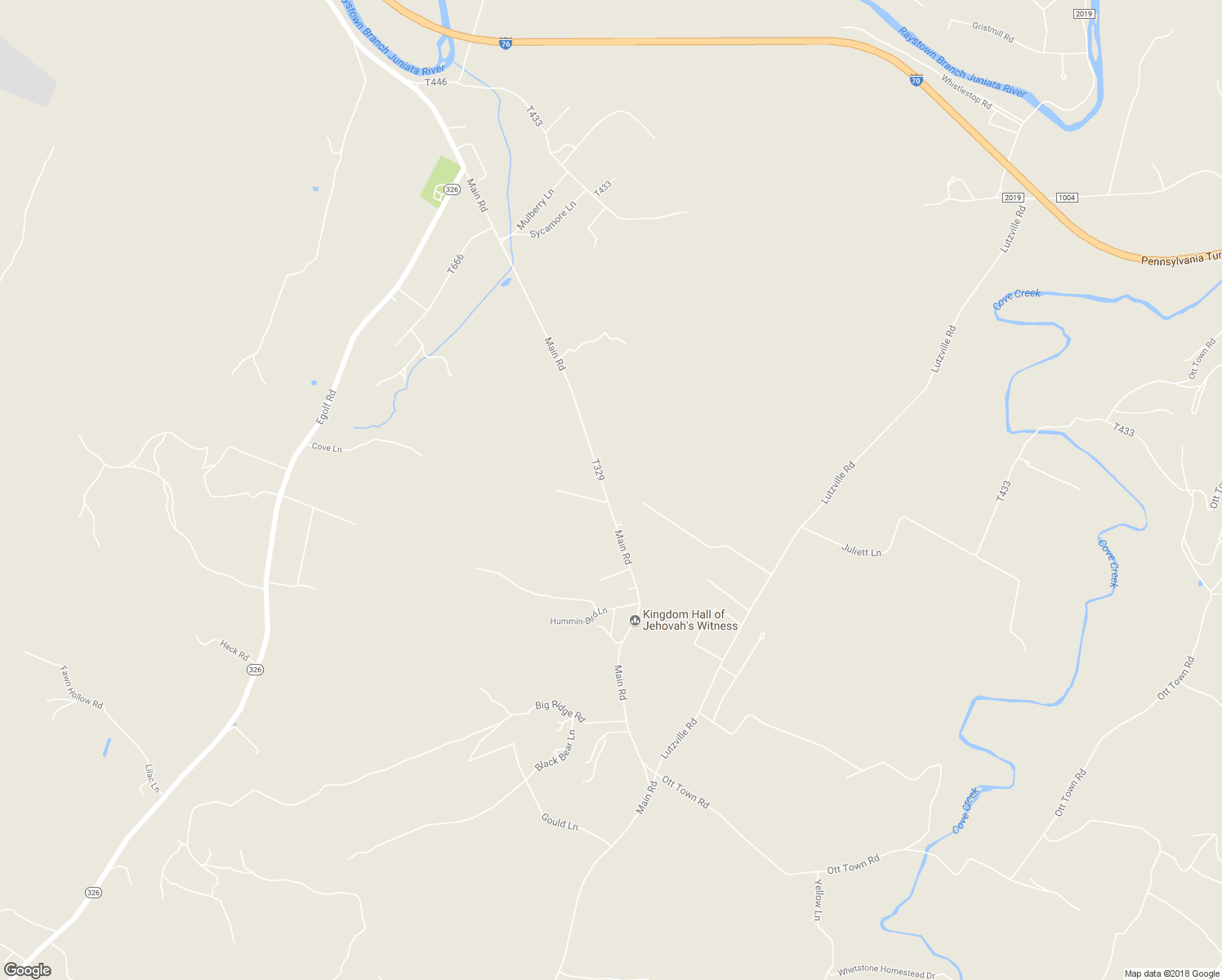 map of restaurants, bars, coffee shops, grocery stores, and more near 7594 Main Road in Bedford