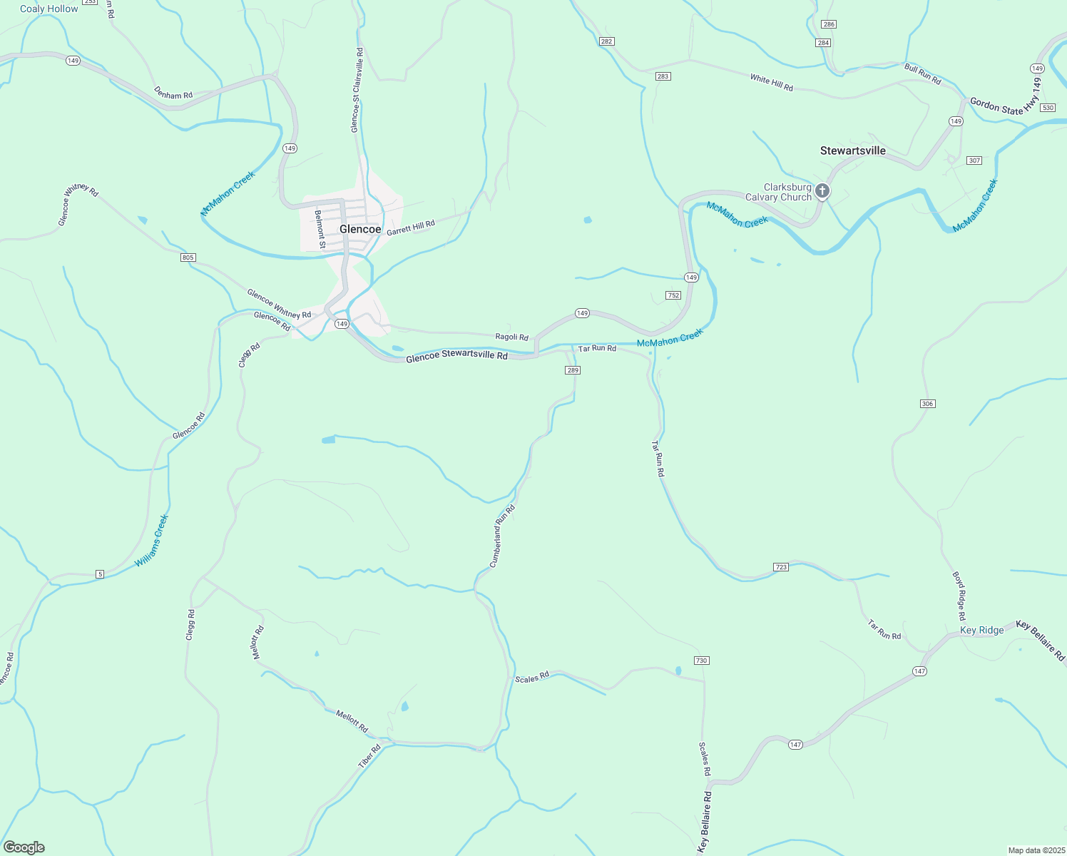 map of restaurants, bars, coffee shops, grocery stores, and more near 63100 Cumberland Run Road in Jacobsburg
