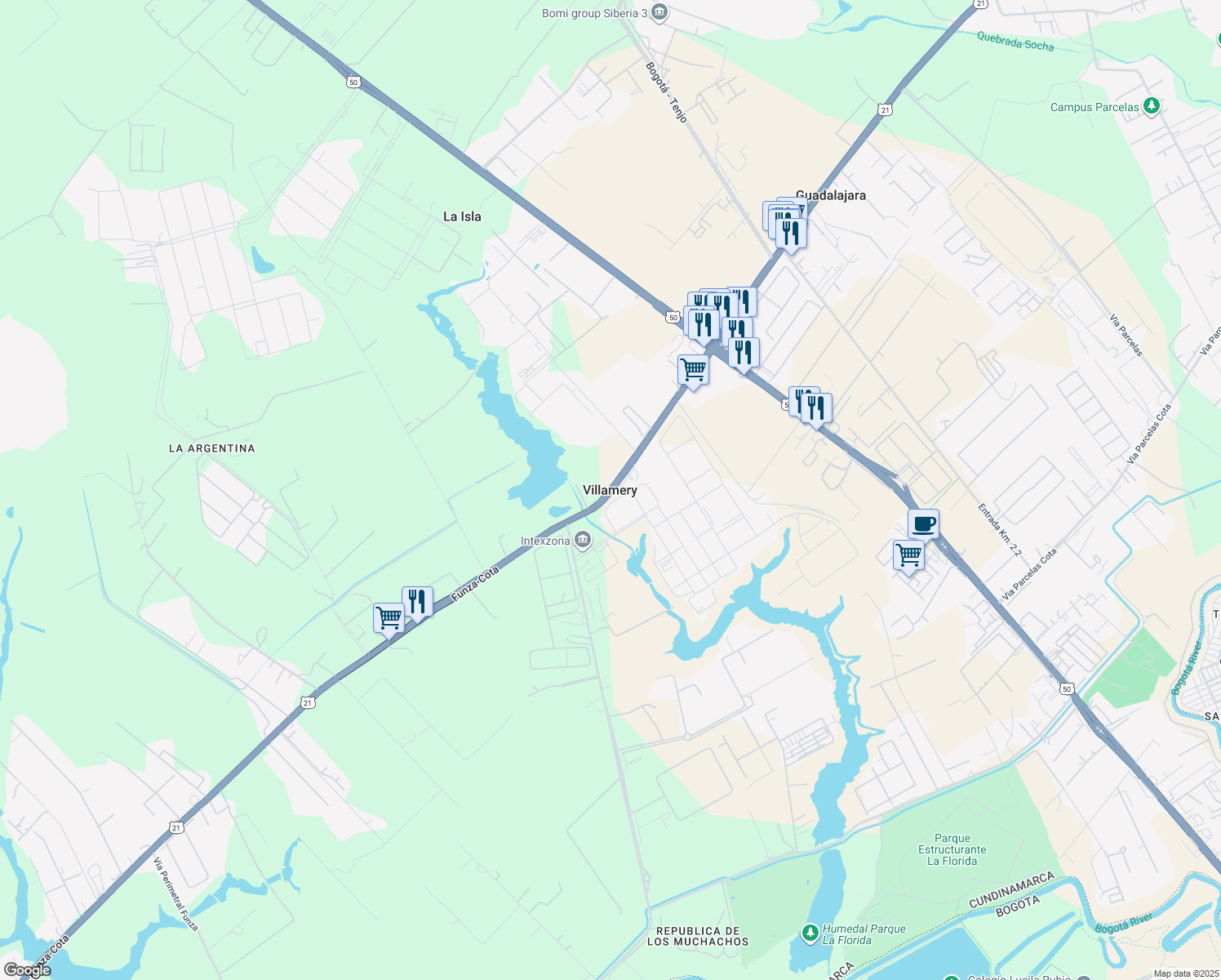 map of restaurants, bars, coffee shops, grocery stores, and more near in Villamery