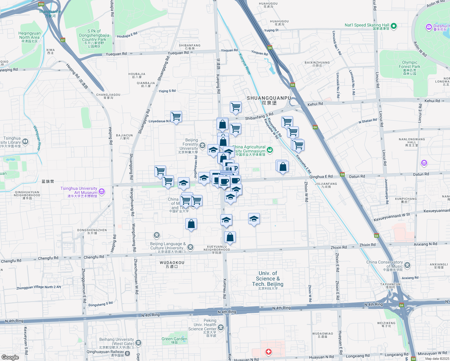 map of restaurants, bars, coffee shops, grocery stores, and more near in 