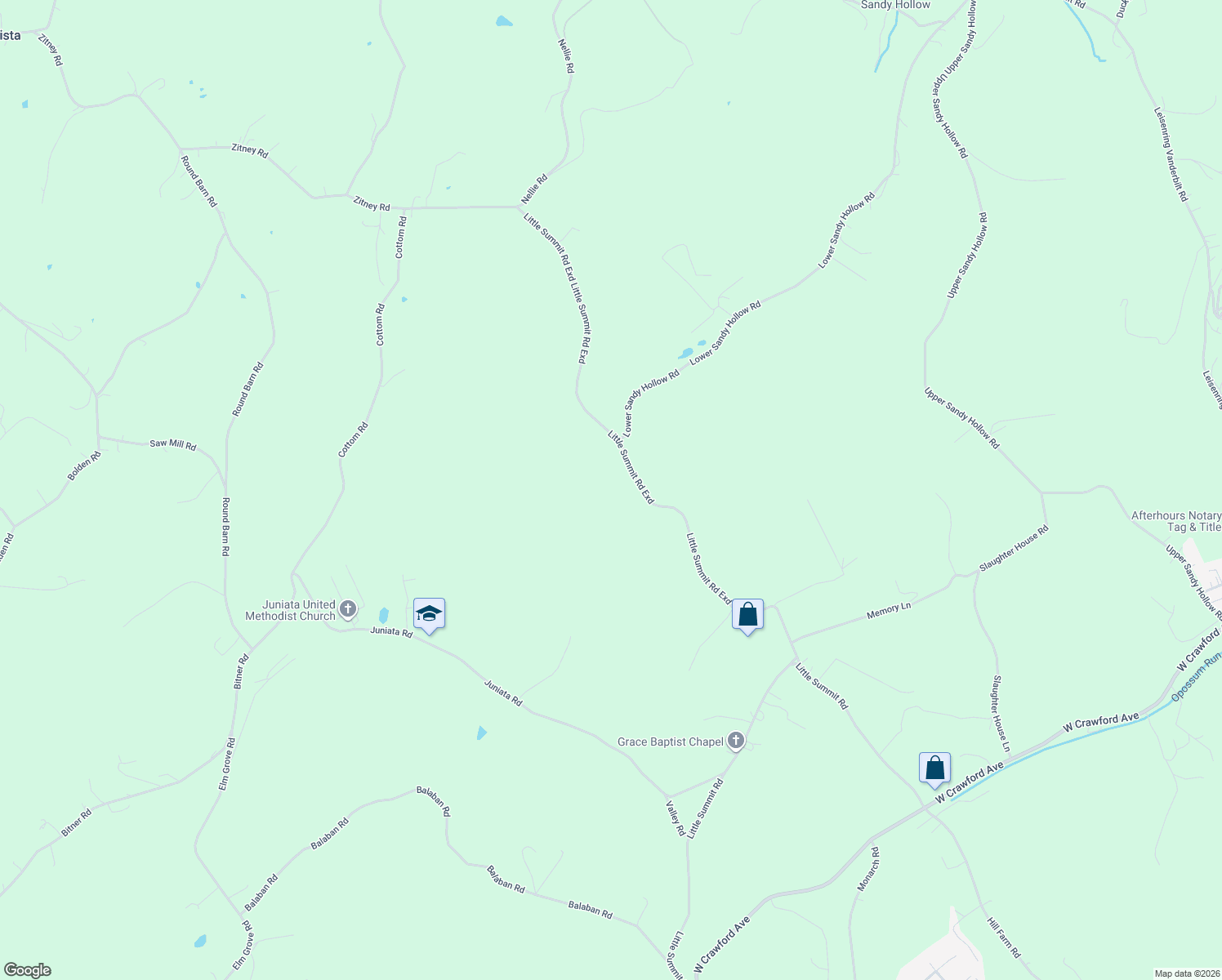map of restaurants, bars, coffee shops, grocery stores, and more near in Leisenring