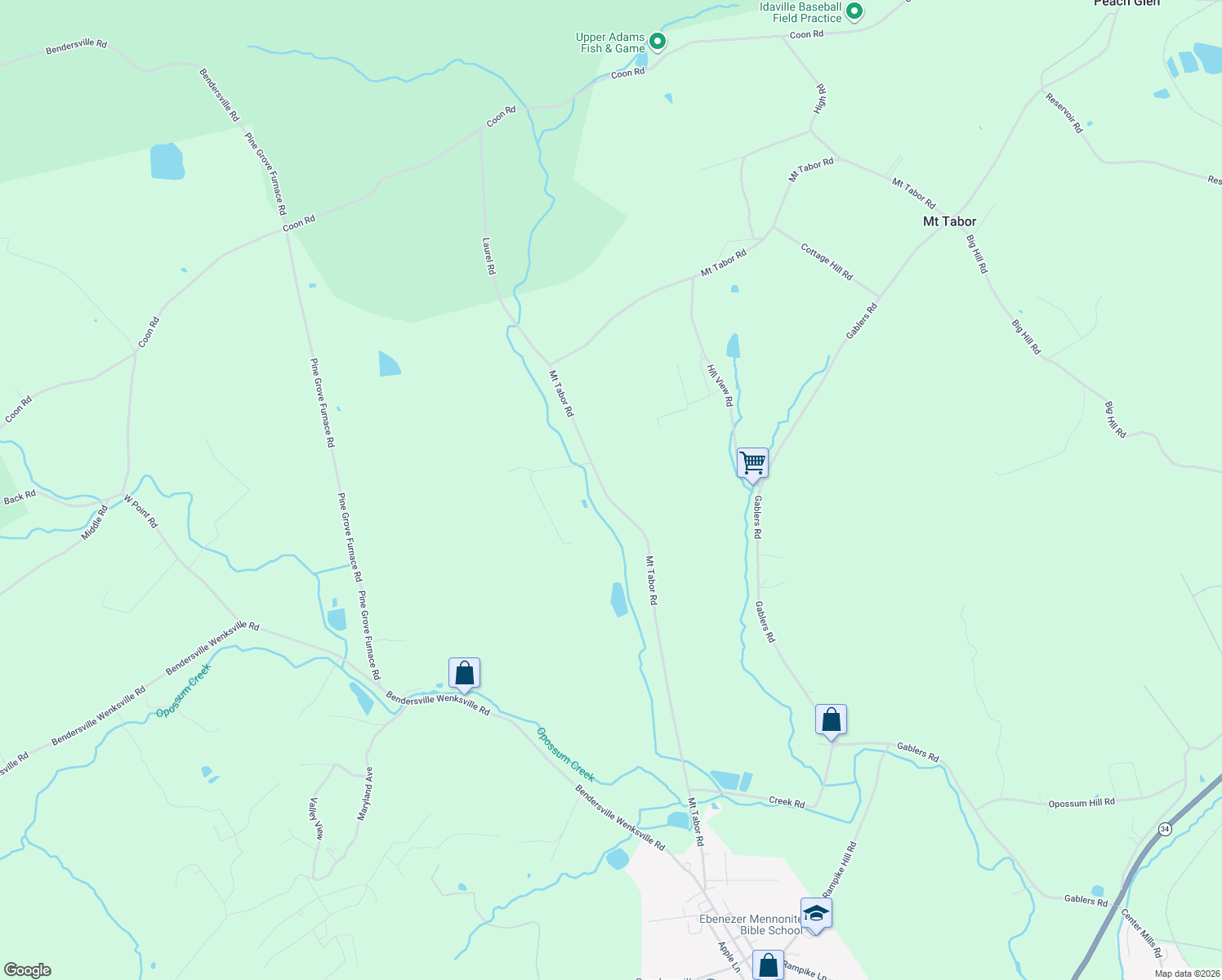 map of restaurants, bars, coffee shops, grocery stores, and more near 625 Mount Tabor Road in Gardners