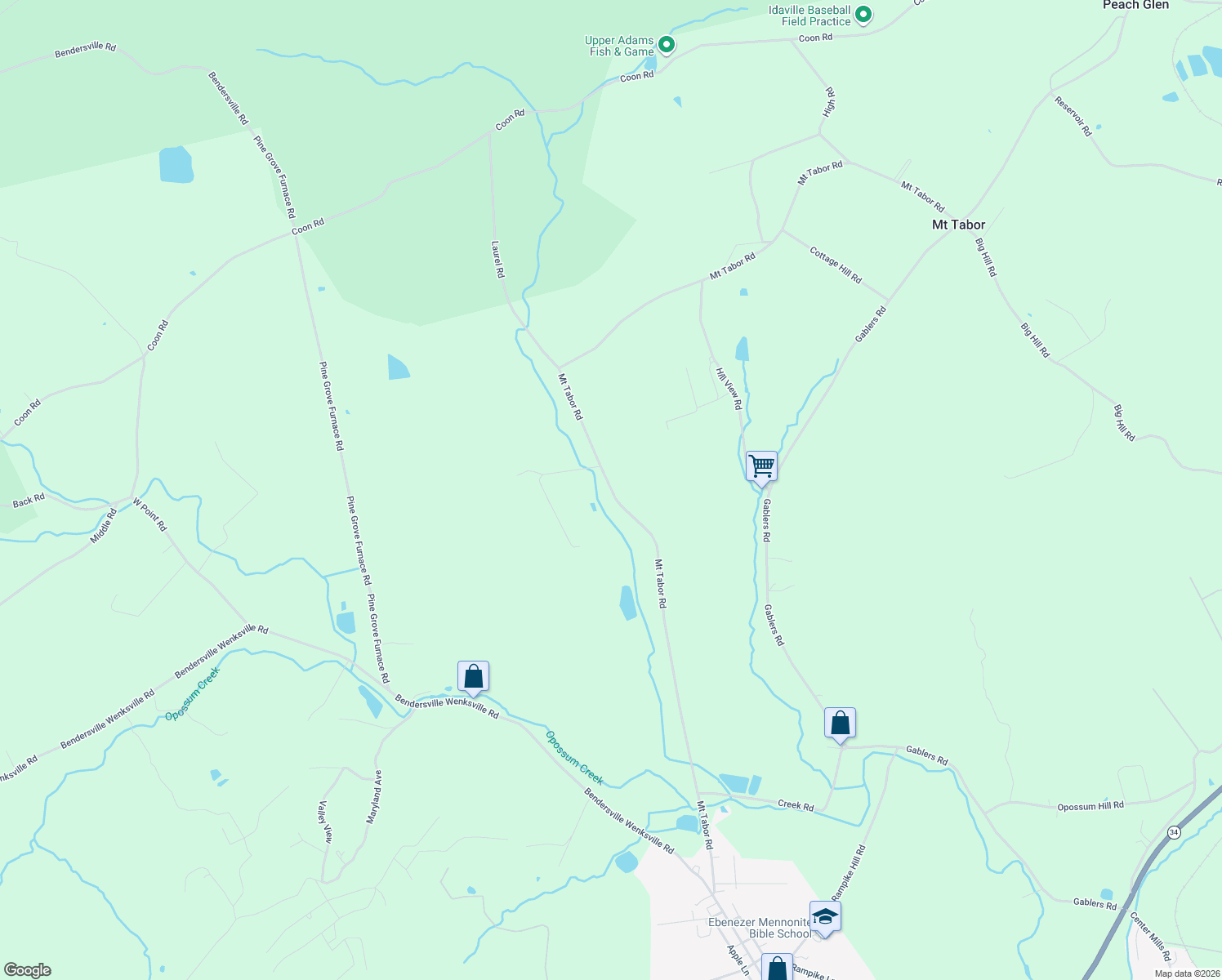 map of restaurants, bars, coffee shops, grocery stores, and more near 625 Mount Tabor Road in Gardners