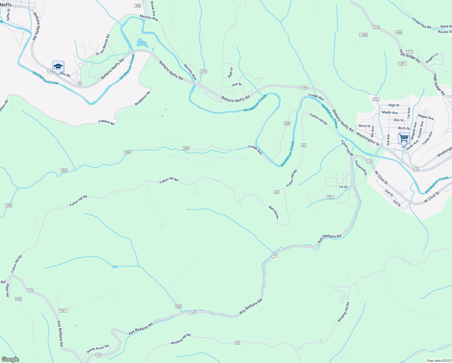 map of restaurants, bars, coffee shops, grocery stores, and more near 55271-55345 County Road 42 in Bellaire
