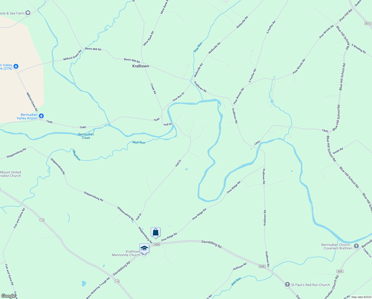 map of restaurants, bars, coffee shops, grocery stores, and more near 68 Hull Dr in East Berlin