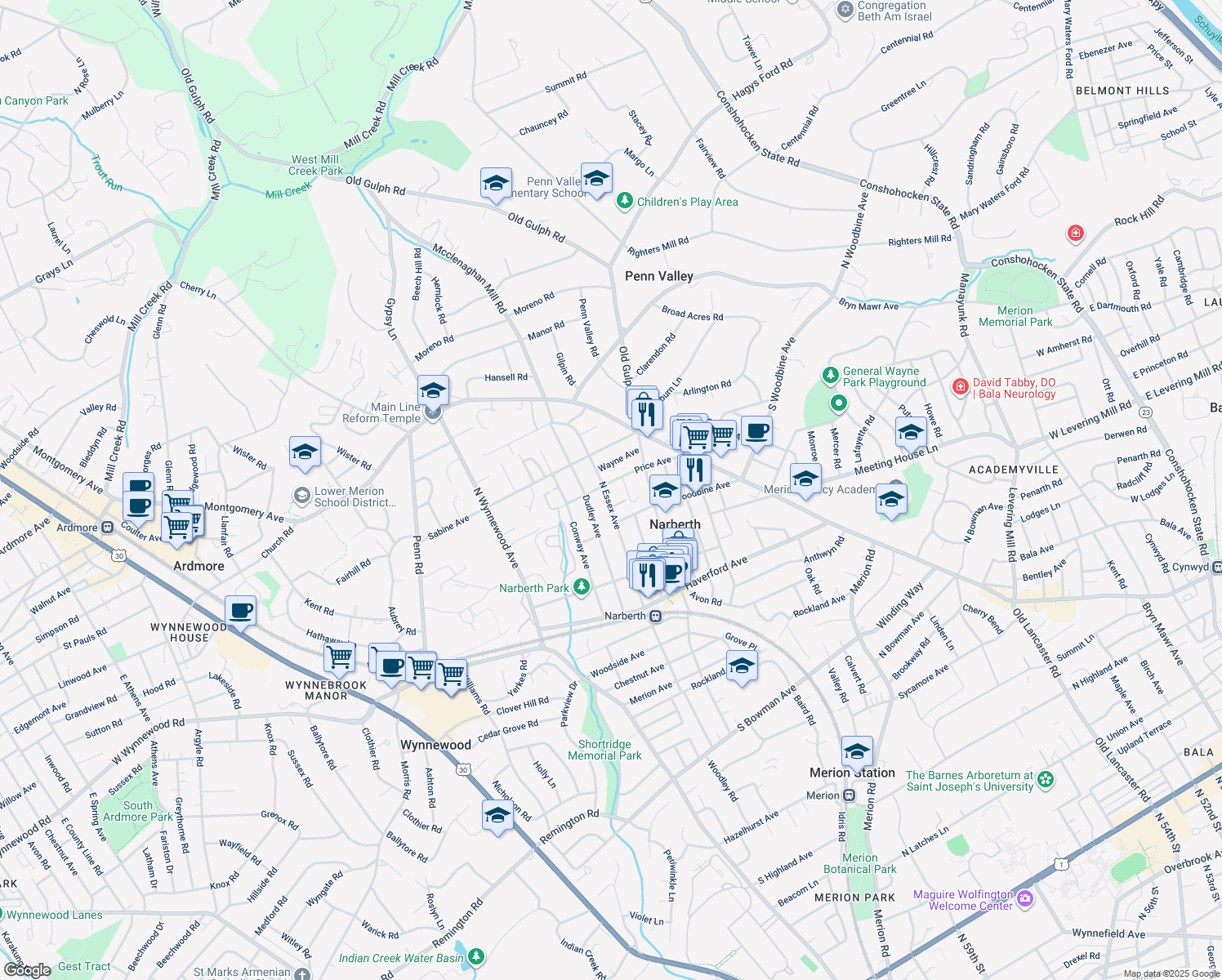 Narberth PA Walk Score