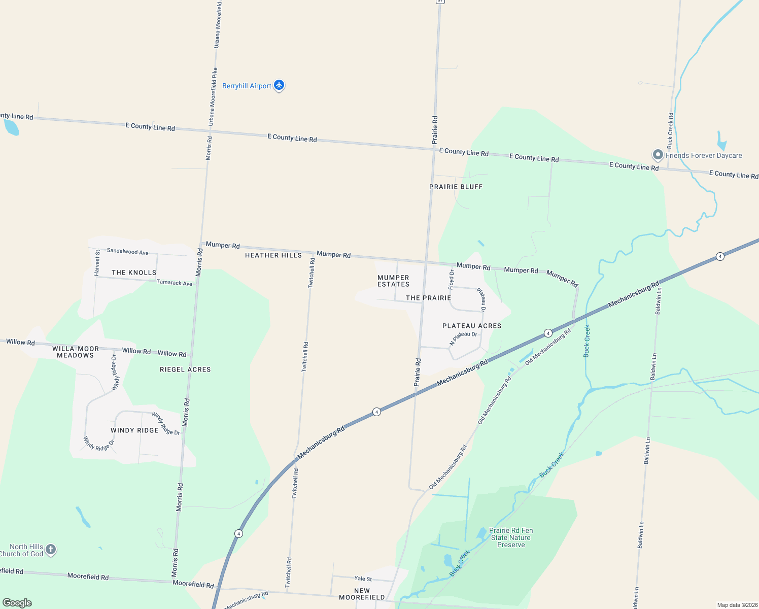 map of restaurants, bars, coffee shops, grocery stores, and more near 4305 Kay Avenue in Springfield