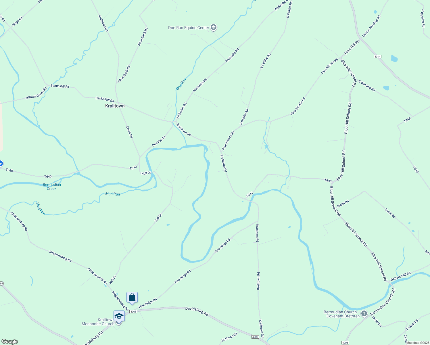 map of restaurants, bars, coffee shops, grocery stores, and more near 560 Kralltown Road in Wellsville