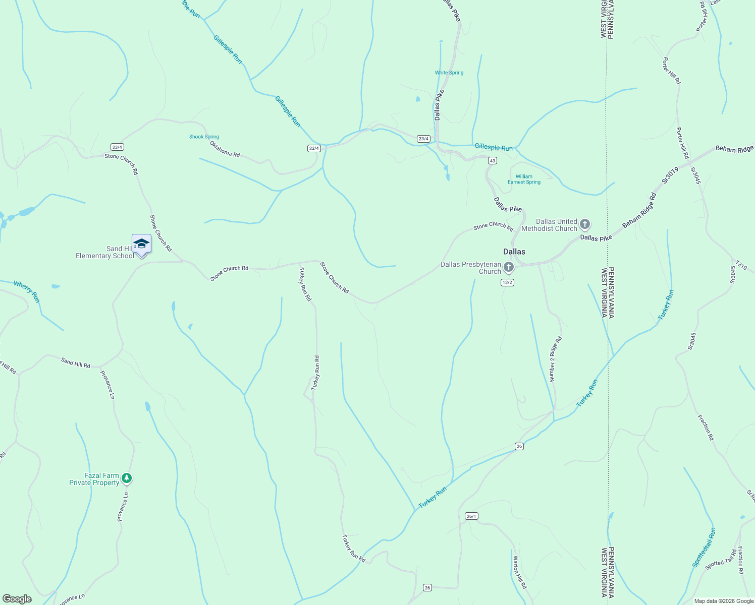map of restaurants, bars, coffee shops, grocery stores, and more near 4399 Limestone and Dallas Rd in Marshall