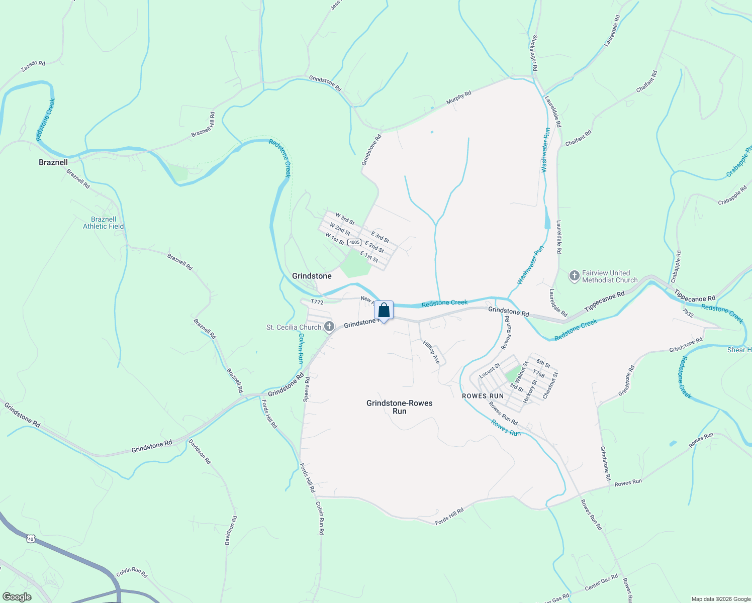 map of restaurants, bars, coffee shops, grocery stores, and more near 116 New Hill Road in Grindstone
