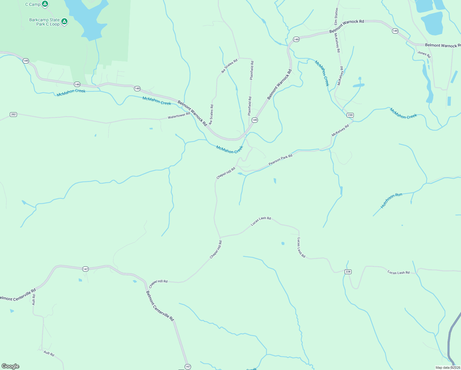map of restaurants, bars, coffee shops, grocery stores, and more near 64021 Chapel Hill Road in Belmont