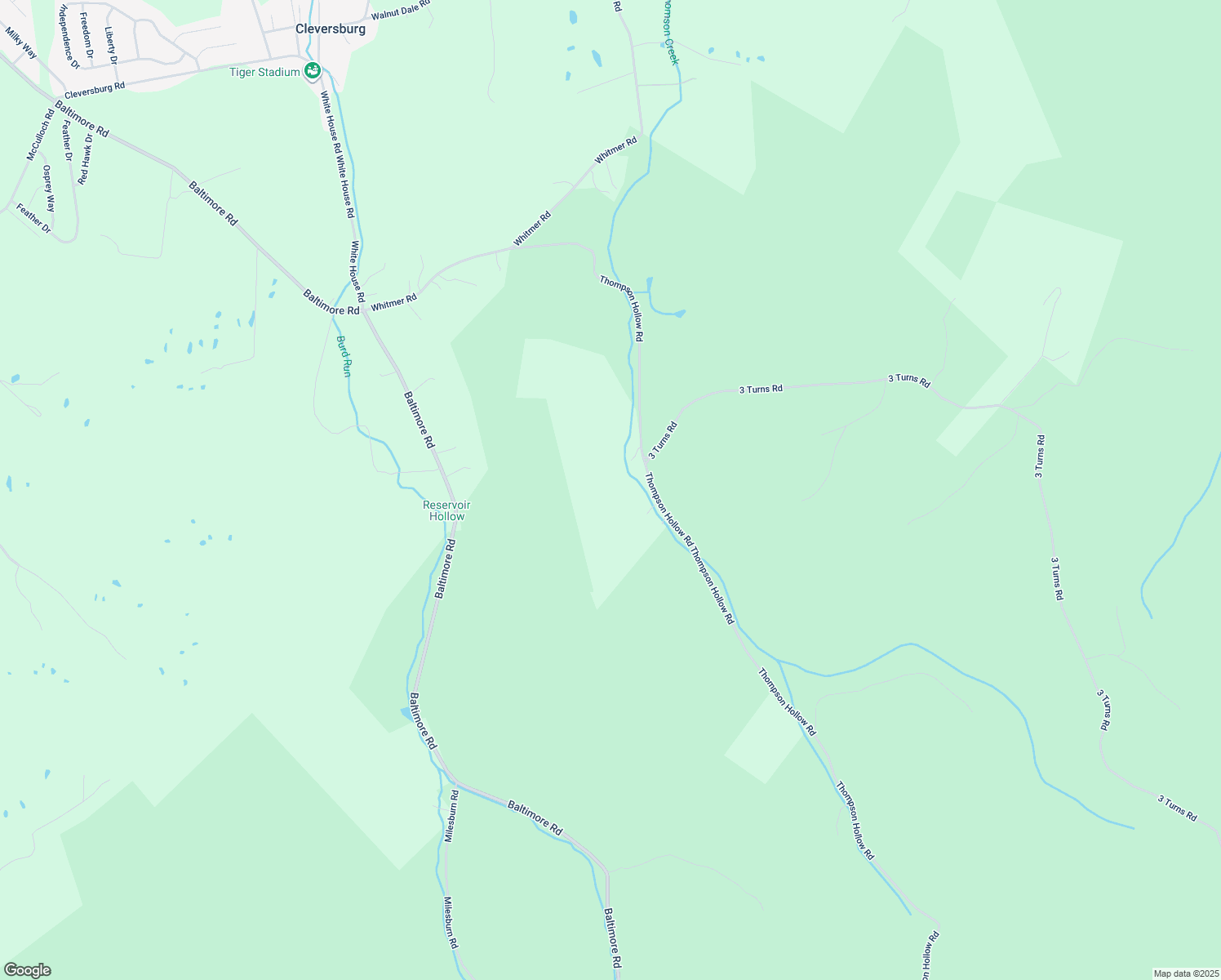 map of restaurants, bars, coffee shops, grocery stores, and more near 205 Thompson Hollow Rd in Shippensburg