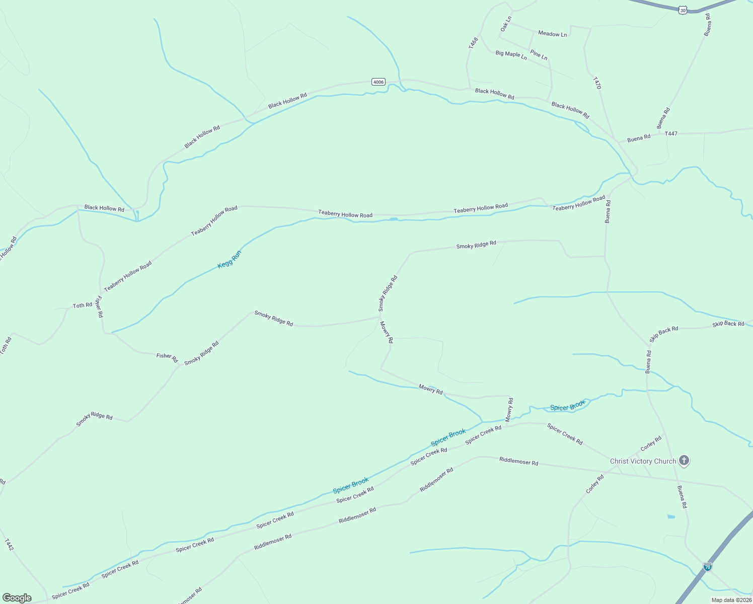 map of restaurants, bars, coffee shops, grocery stores, and more near 1505 Smoky Ridge Road in Schellsburg