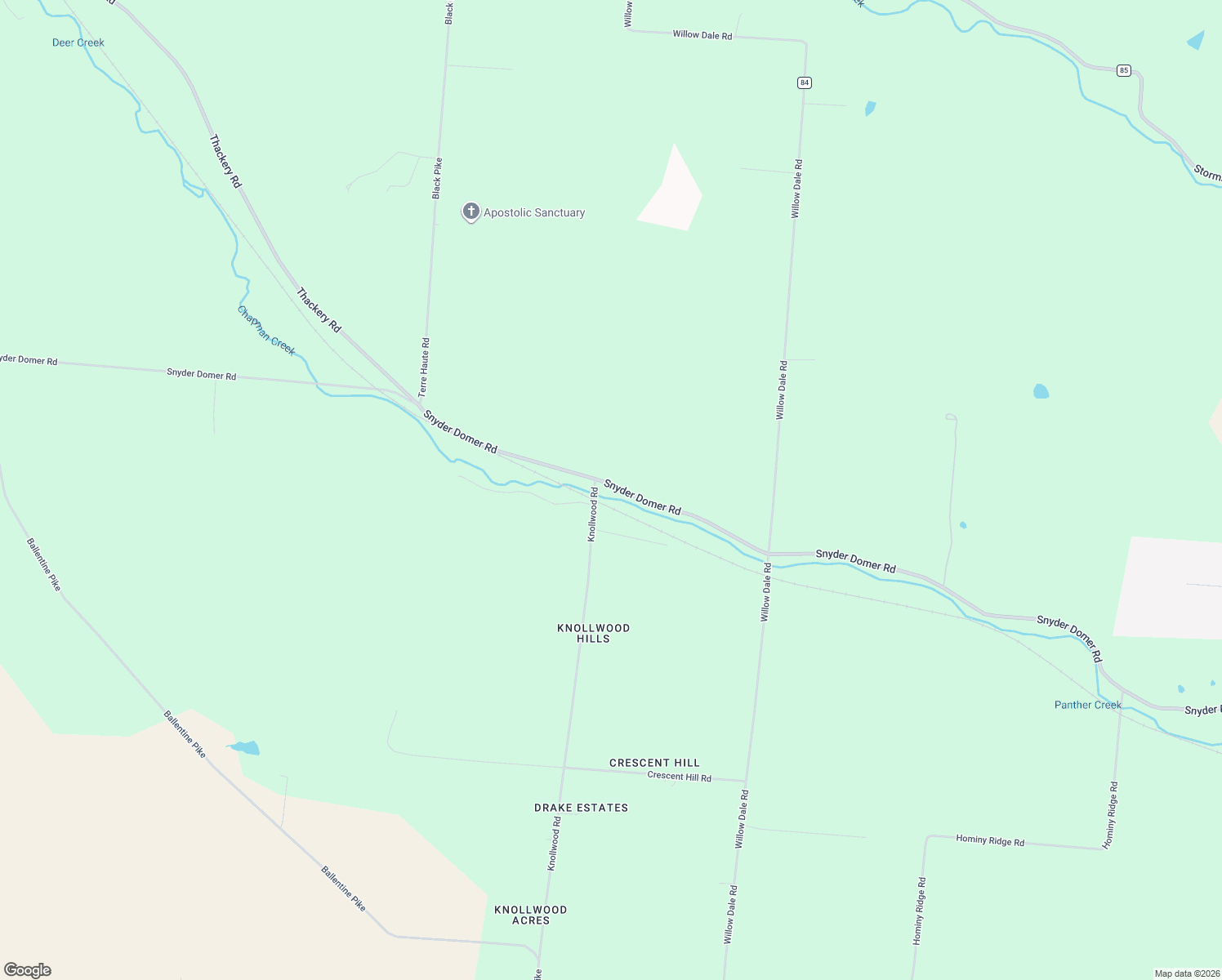 map of restaurants, bars, coffee shops, grocery stores, and more near 3955 Snyder Domer Road in Springfield