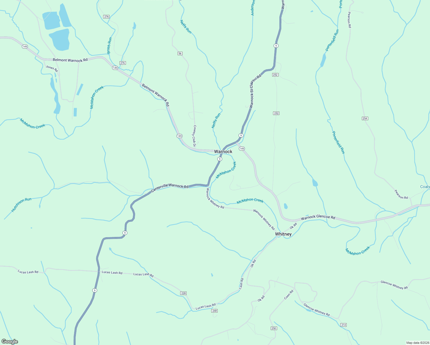 map of restaurants, bars, coffee shops, grocery stores, and more near 64515 Centerville Warnock Road in Warnock