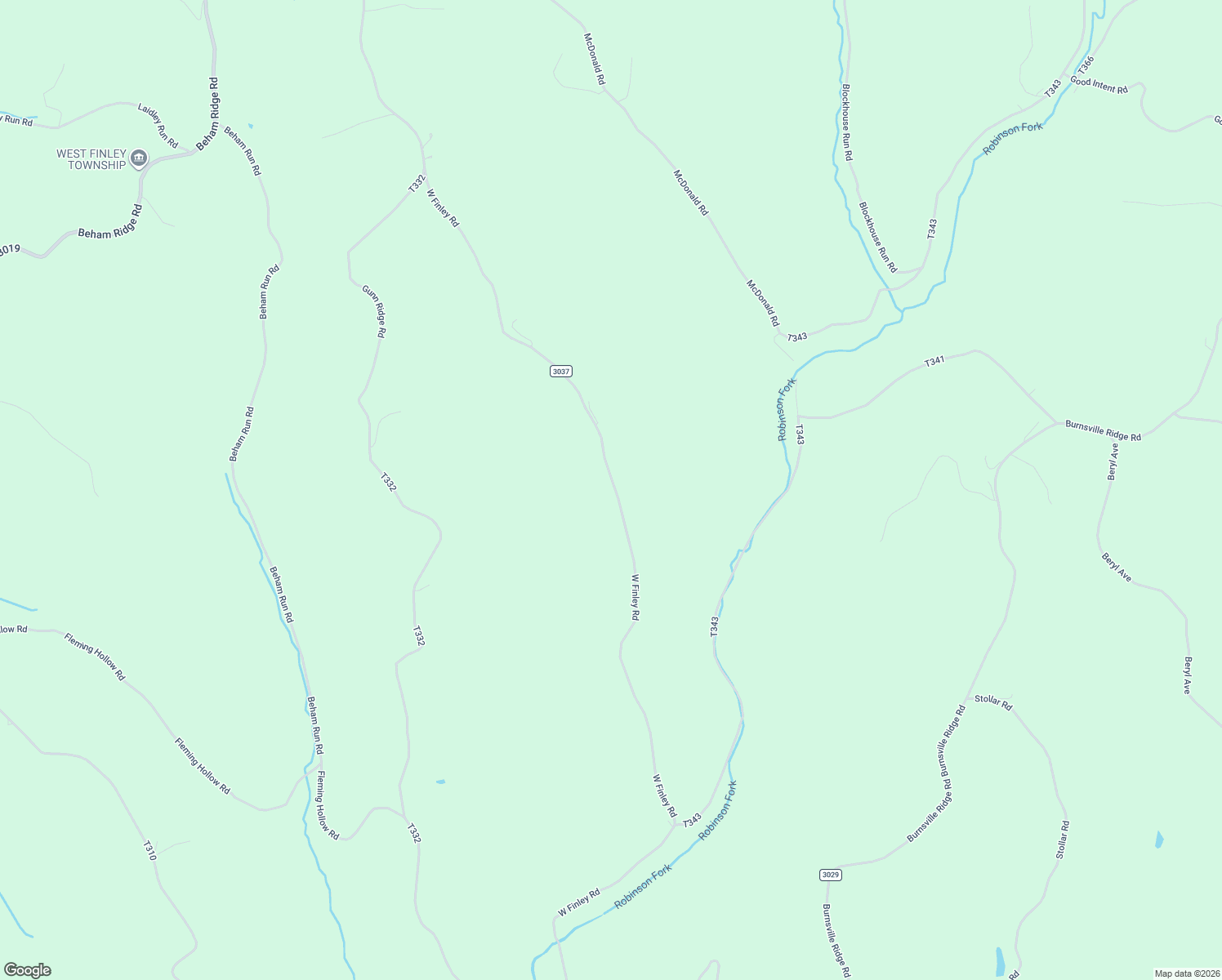 map of restaurants, bars, coffee shops, grocery stores, and more near 1053 West Finley Road in West Finley