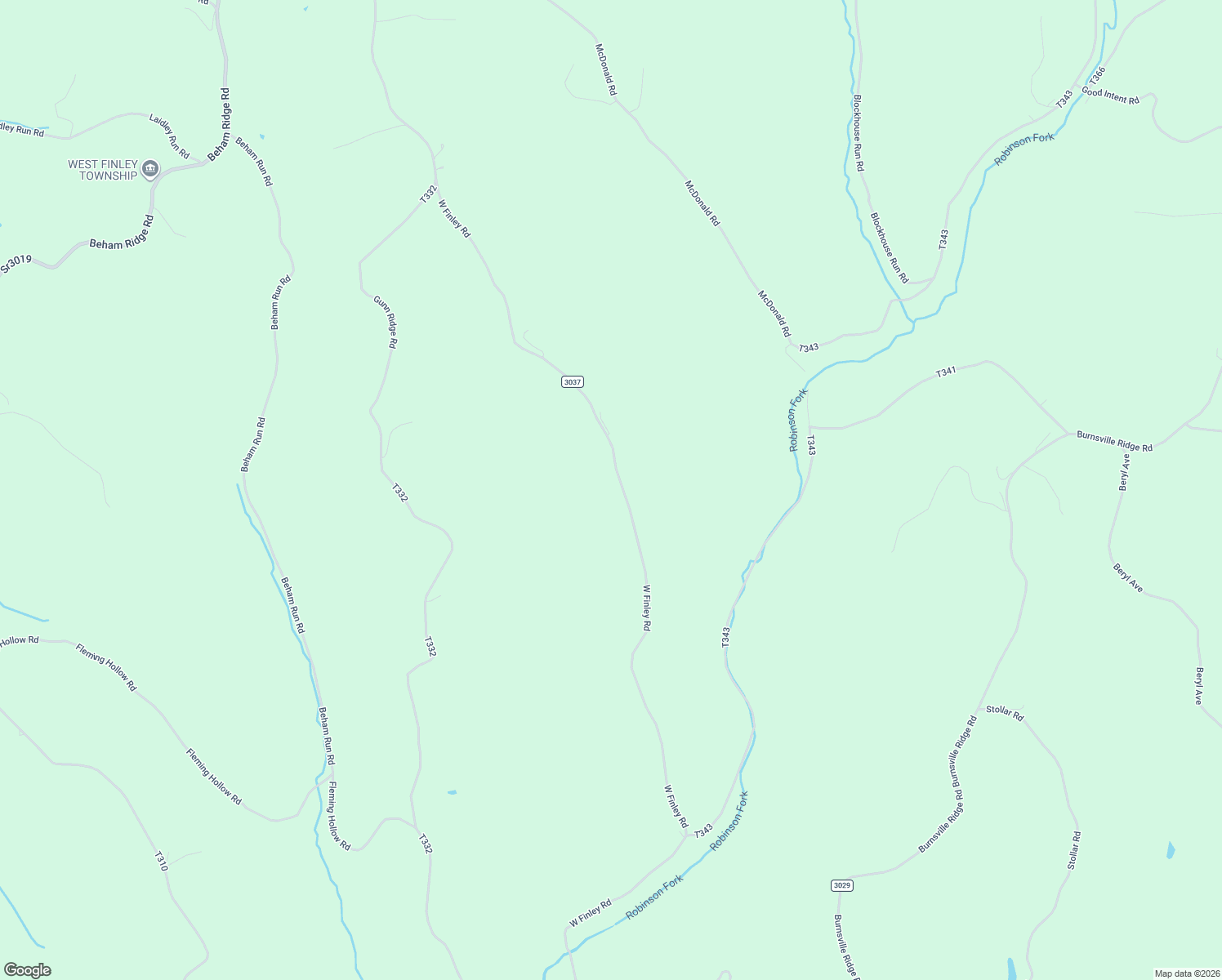 map of restaurants, bars, coffee shops, grocery stores, and more near 1053 West Finley Road in West Finley