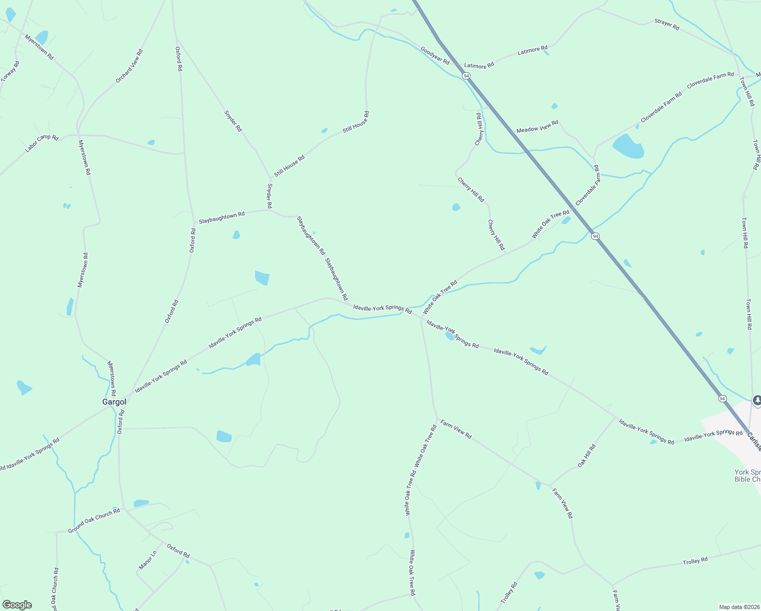 map of restaurants, bars, coffee shops, grocery stores, and more near 1570 Idaville-York Springs Road in Gardners