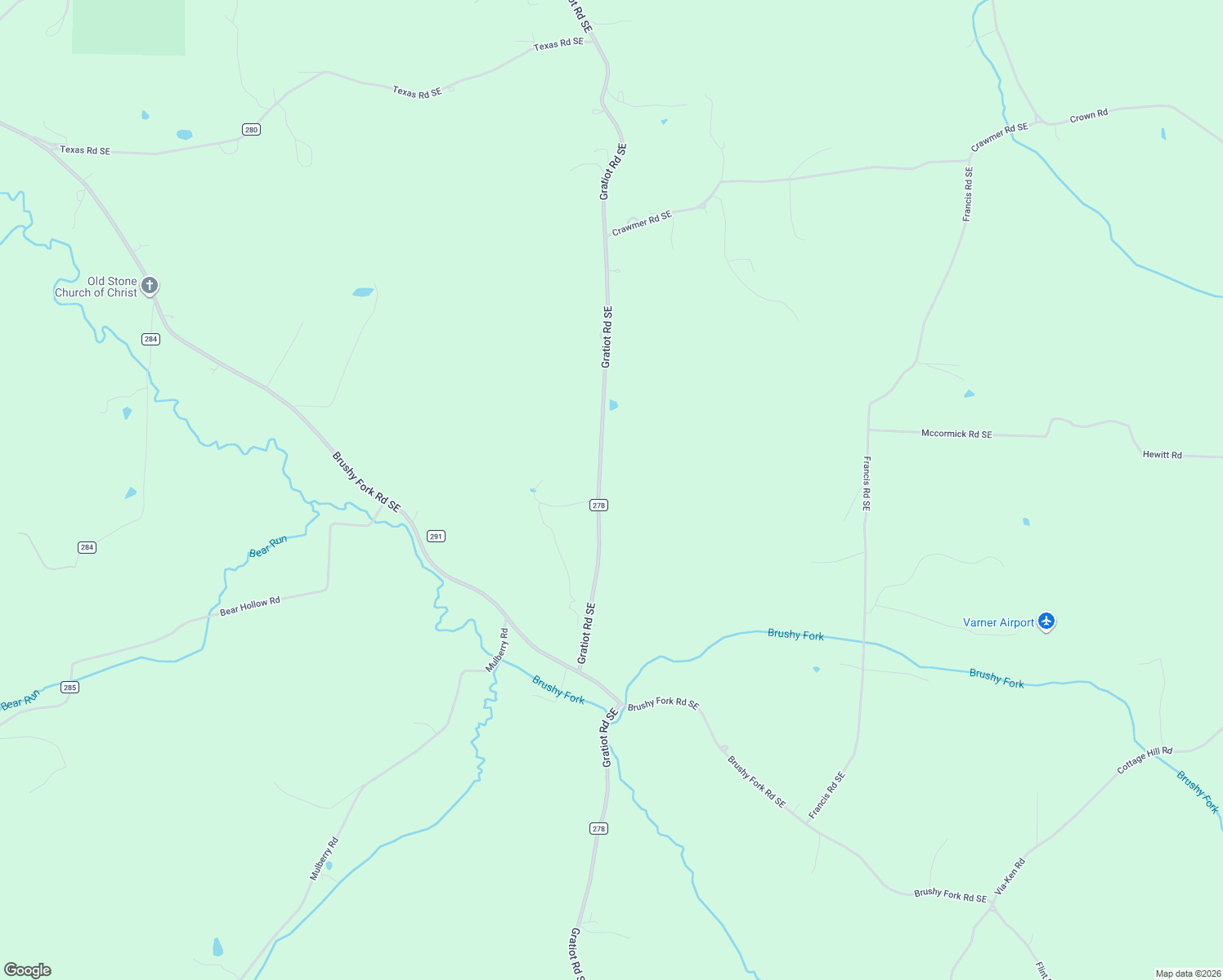 map of restaurants, bars, coffee shops, grocery stores, and more near 4455 Gratiot Road Southeast in Newark