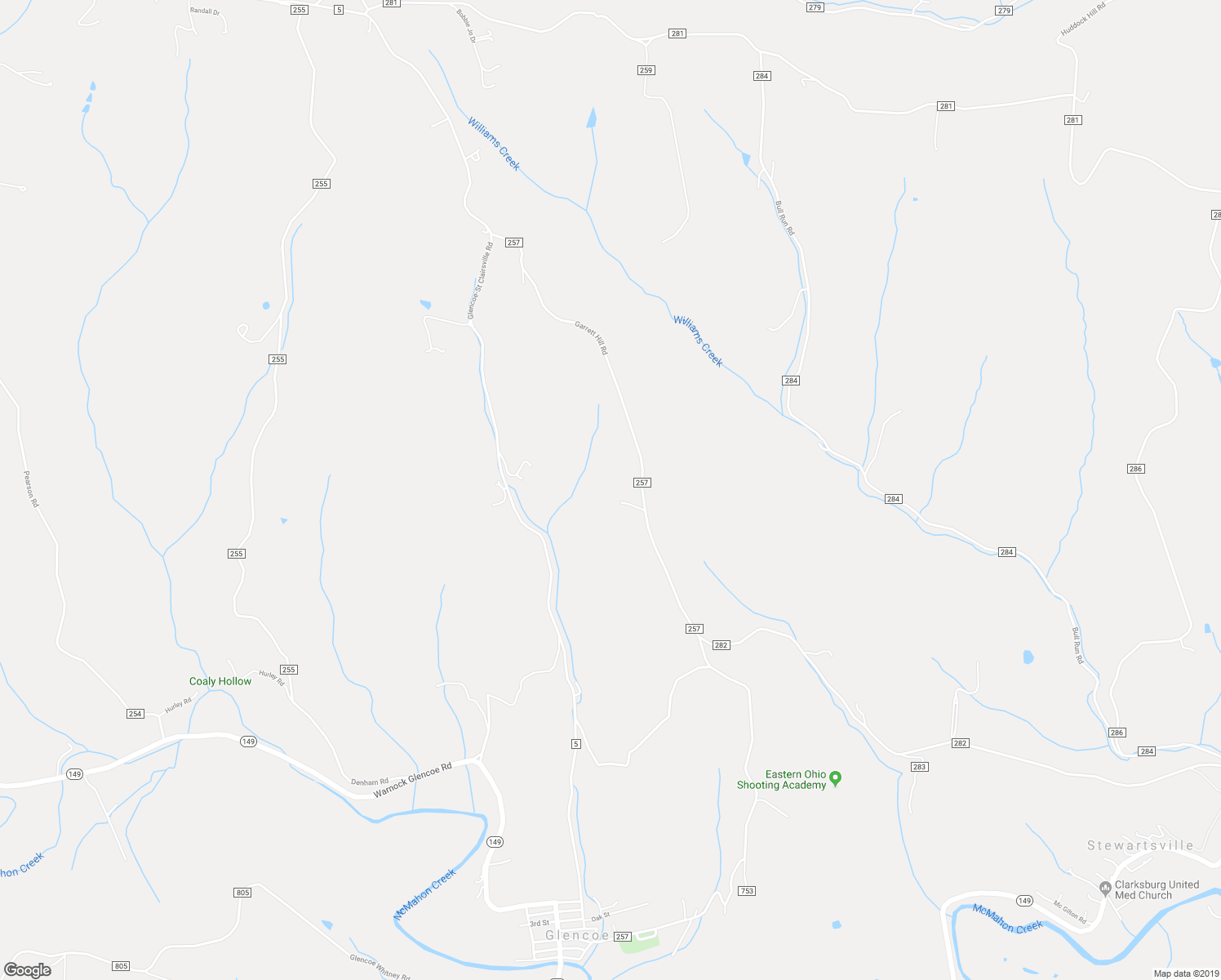 map of restaurants, bars, coffee shops, grocery stores, and more near 64960 Garrett Hill Road in Saint Clairsville