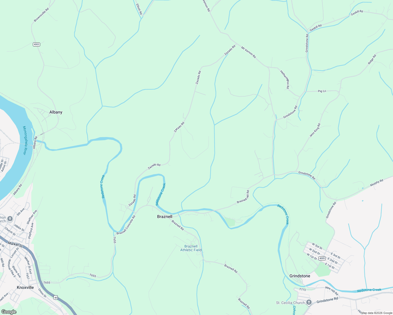 map of restaurants, bars, coffee shops, grocery stores, and more near 353 Zazado Road in Grindstone