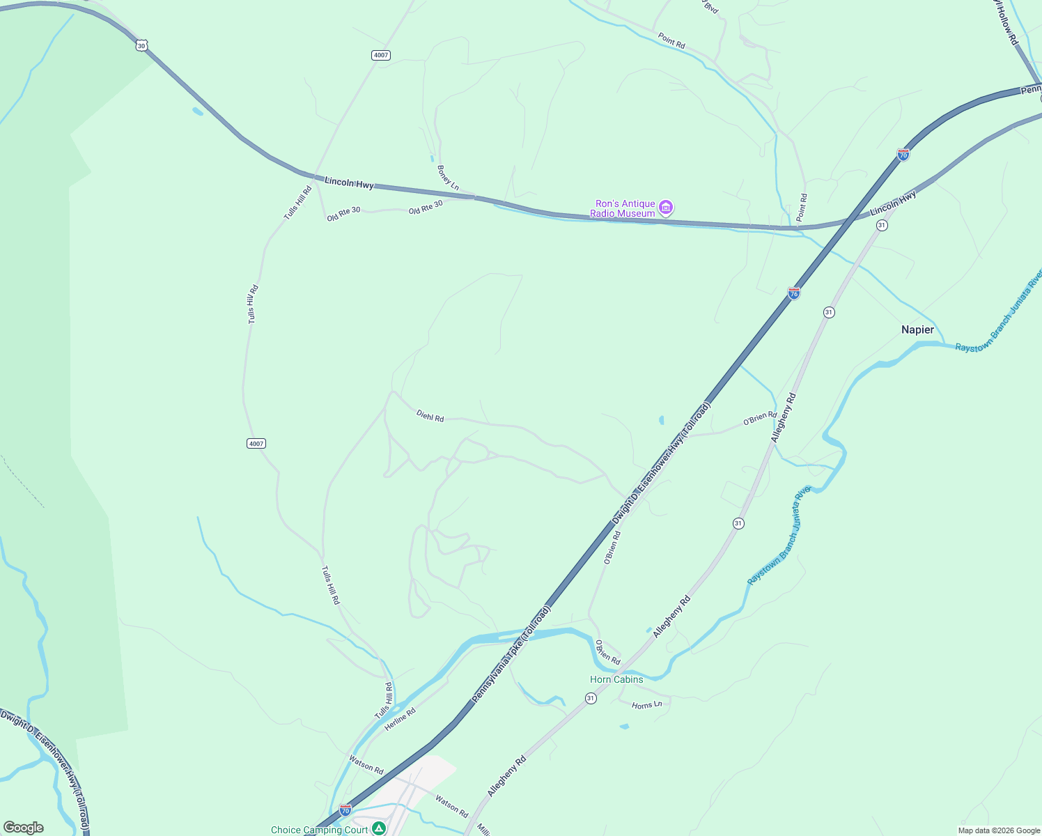 map of restaurants, bars, coffee shops, grocery stores, and more near 625 Diehl Road in Manns Choice