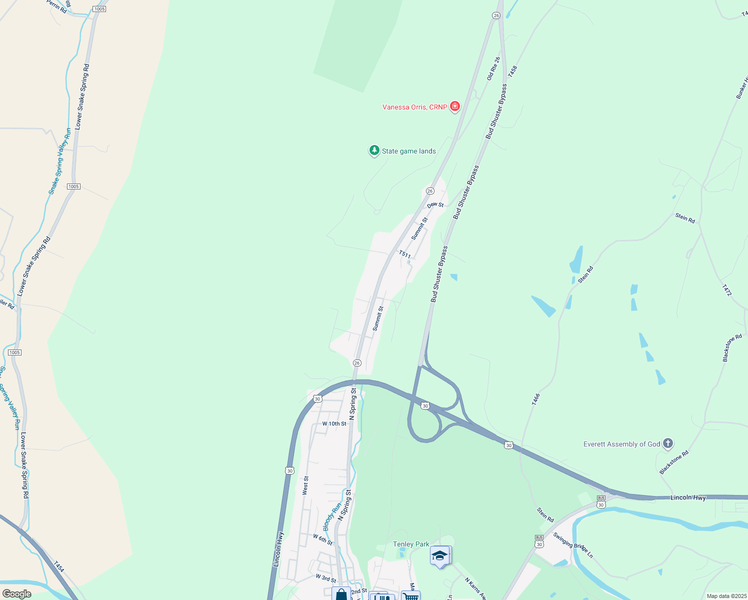 map of restaurants, bars, coffee shops, grocery stores, and more near 252 Raystown Road in Everett
