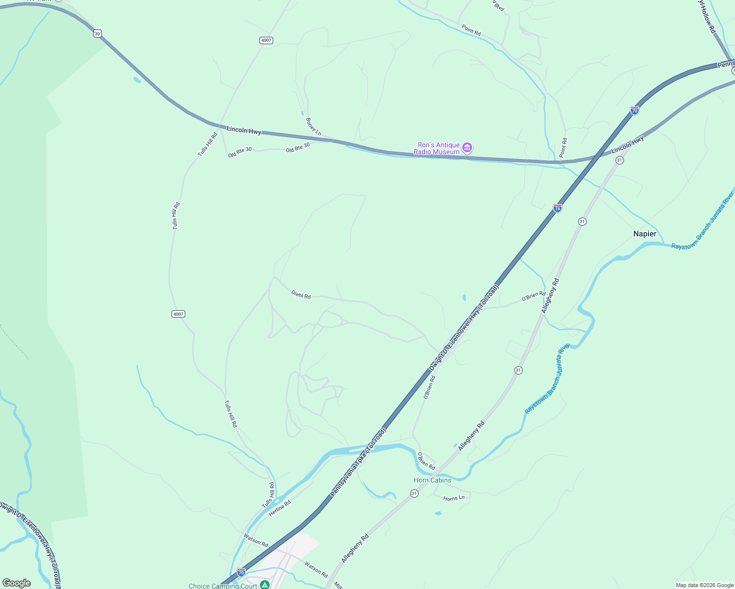 map of restaurants, bars, coffee shops, grocery stores, and more near 625 Diehl Road in Manns Choice