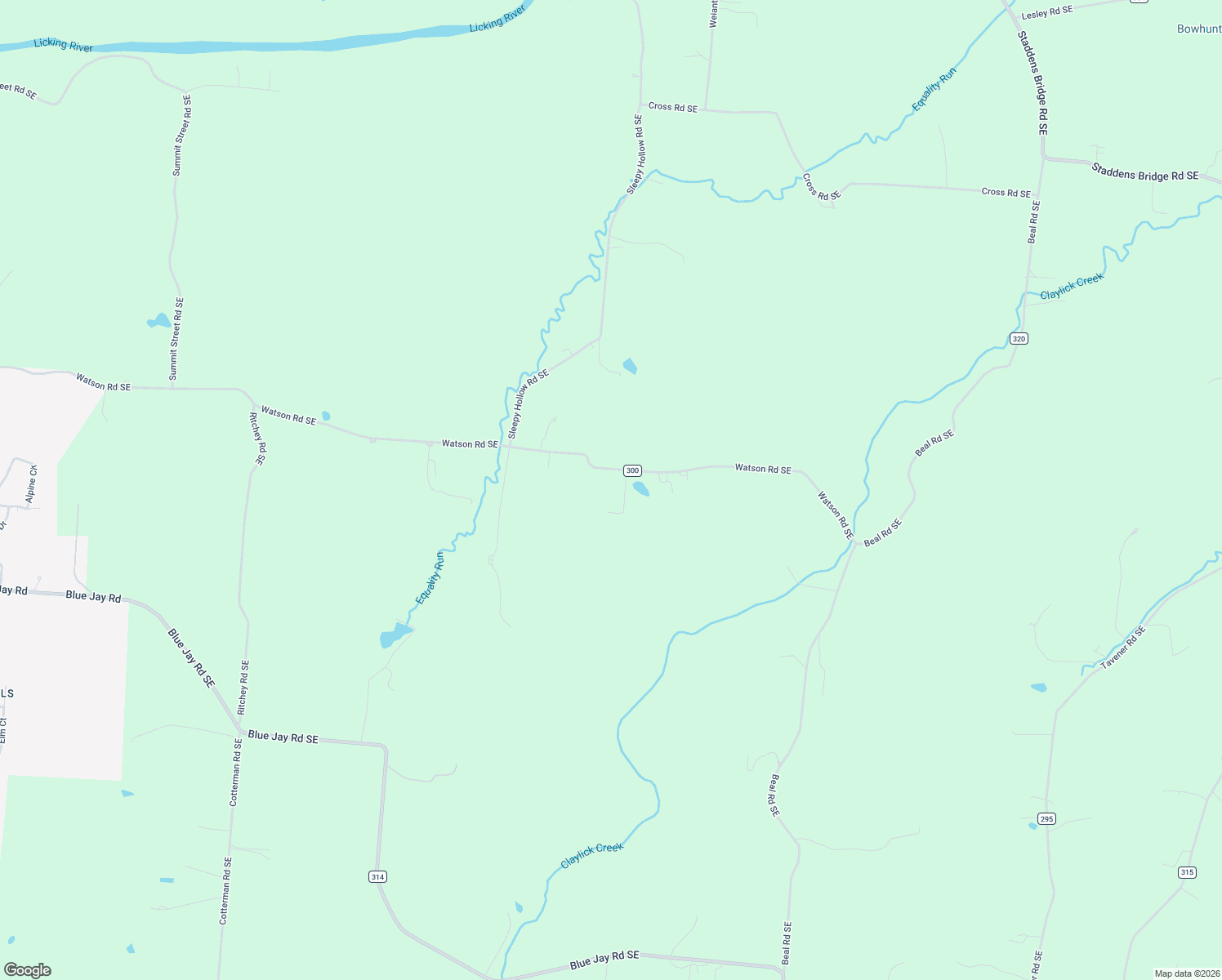 map of restaurants, bars, coffee shops, grocery stores, and more near 10646 Watson Road Southeast in Newark