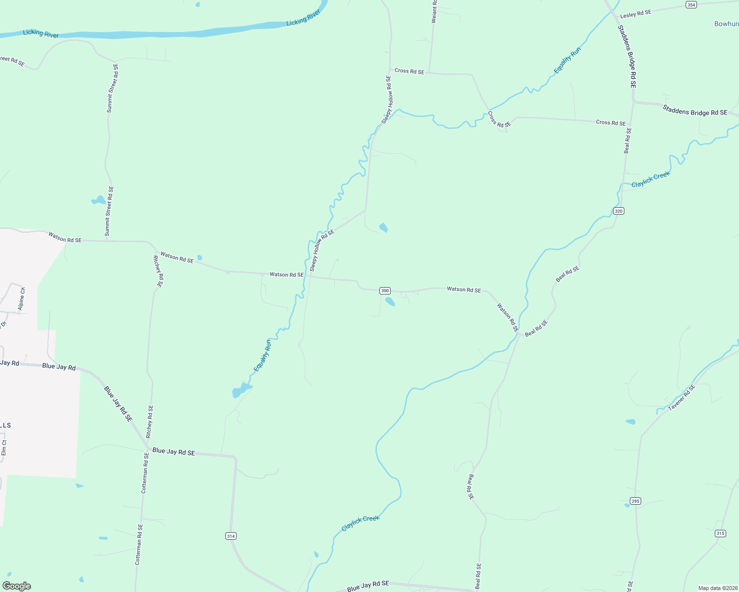 map of restaurants, bars, coffee shops, grocery stores, and more near 10646 Watson Road Southeast in Newark