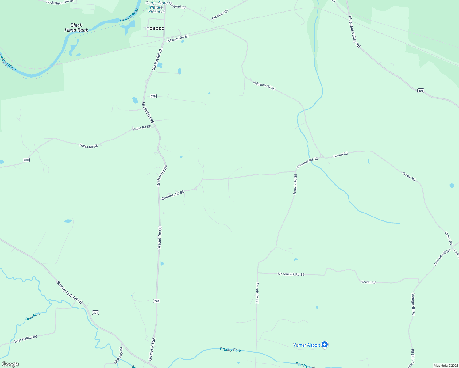 map of restaurants, bars, coffee shops, grocery stores, and more near 18356 Crawmer Road Southeast in Newark