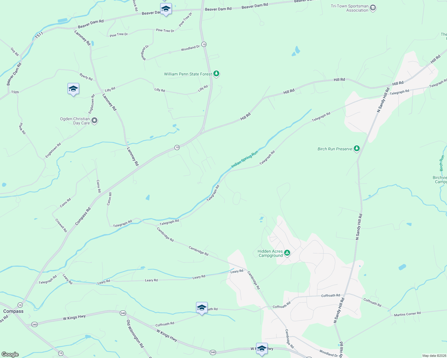 map of restaurants, bars, coffee shops, grocery stores, and more near 103 Spring Hill Lane in Honey Brook